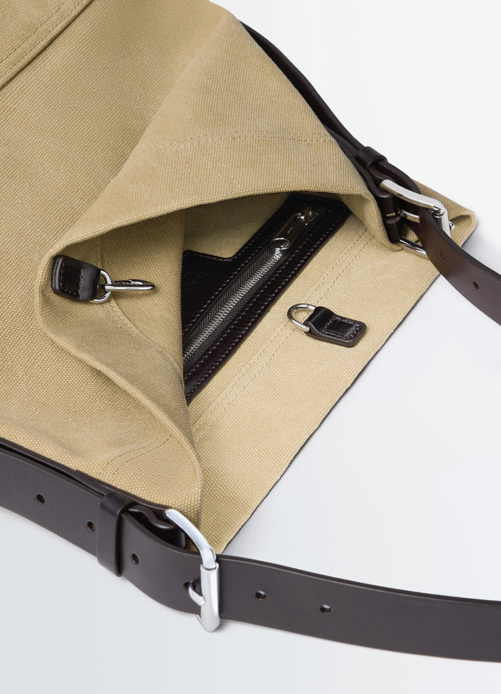 SMALL BELTED TOTE BAG IN COTTON CANVAS