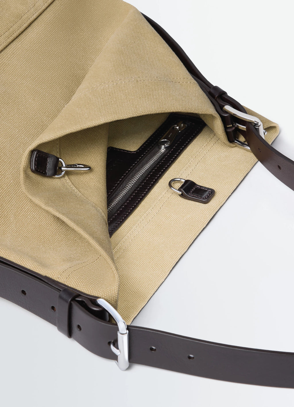 SMALL BELTED TOTE BAG IN COTTON CANVAS