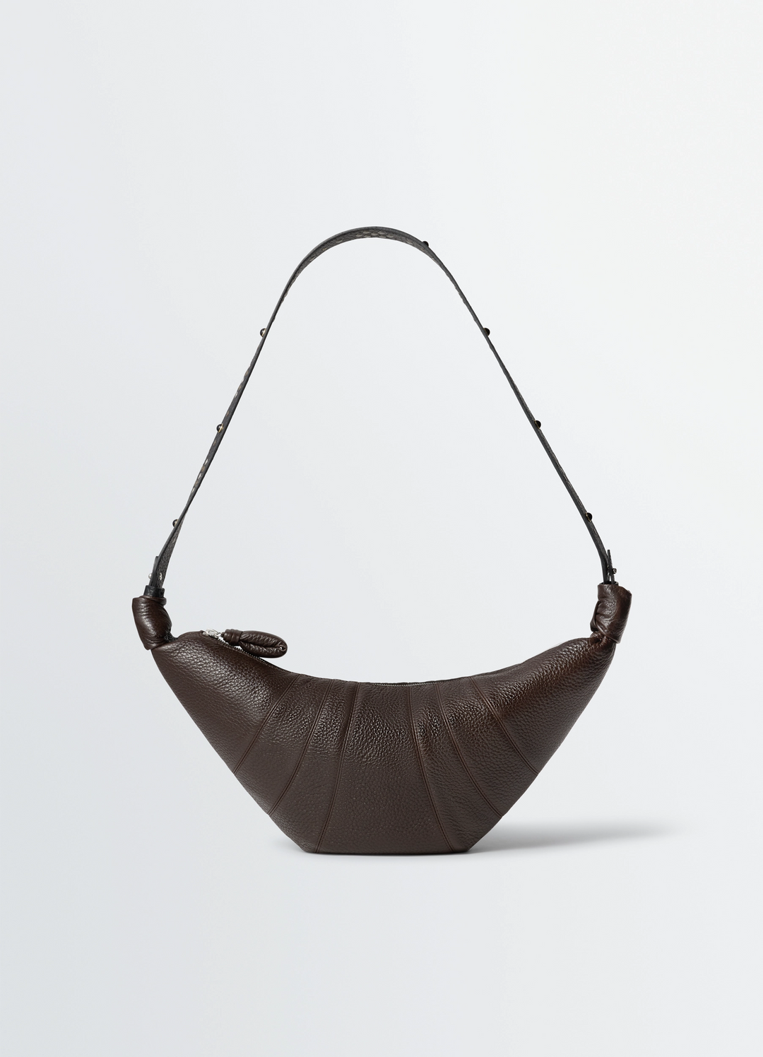 MEDIUM CROISSANT BAG IN LEATHER - Dark Chocolate - Soft Grained MEDIUM CROISSANT BAG IN LEATHER - Dark Chocolate - Soft Grained
