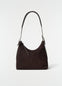 SMALL BELTED HOBO BAG IN SUEDE LEATHER