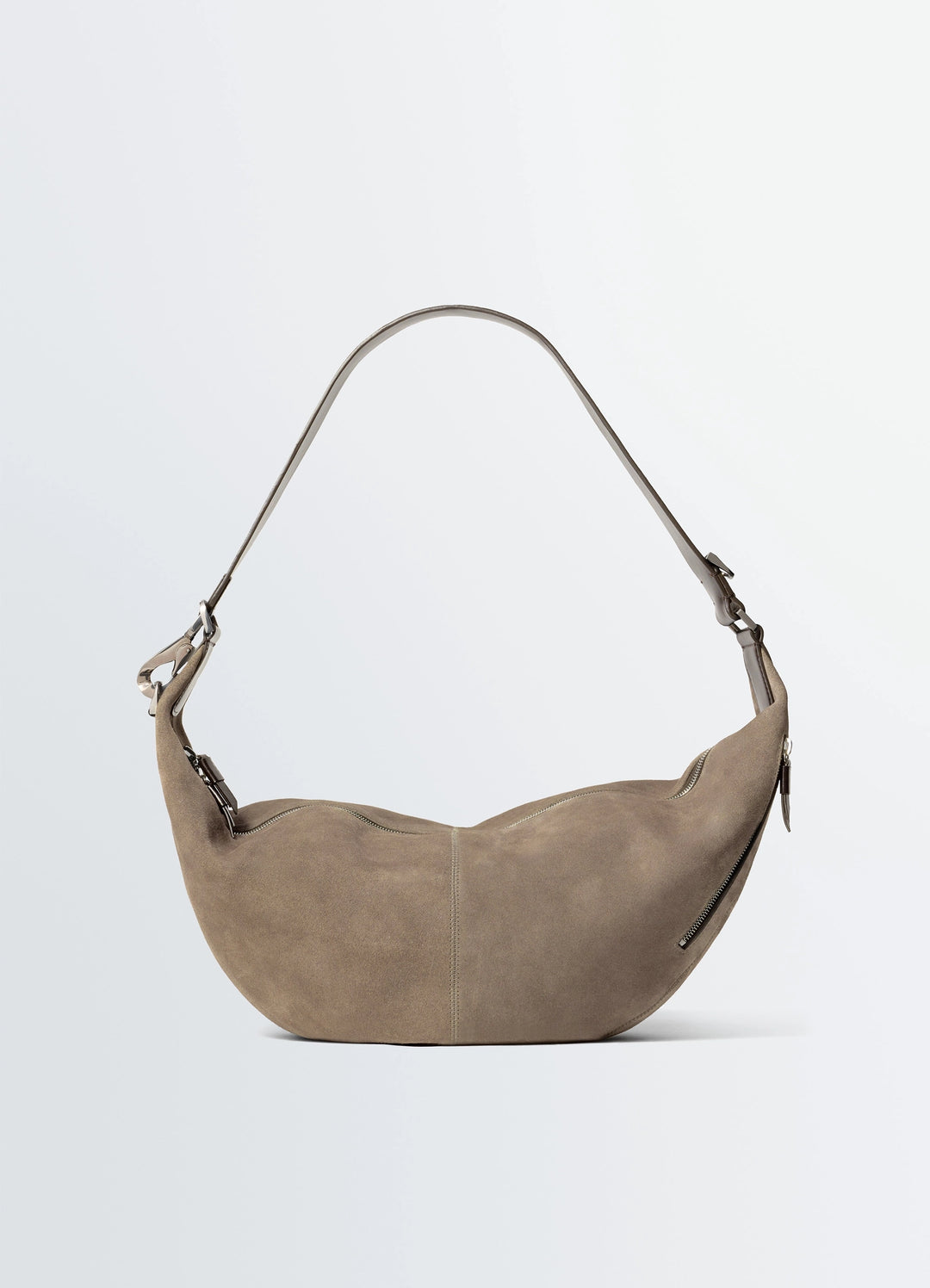 QUIVER CLIP BAG IN SUEDE LEATHER - Pebble - Suede Leather - Women QUIVER CLIP BAG IN SUEDE LEATHER - Pebble - Suede Leather - Women