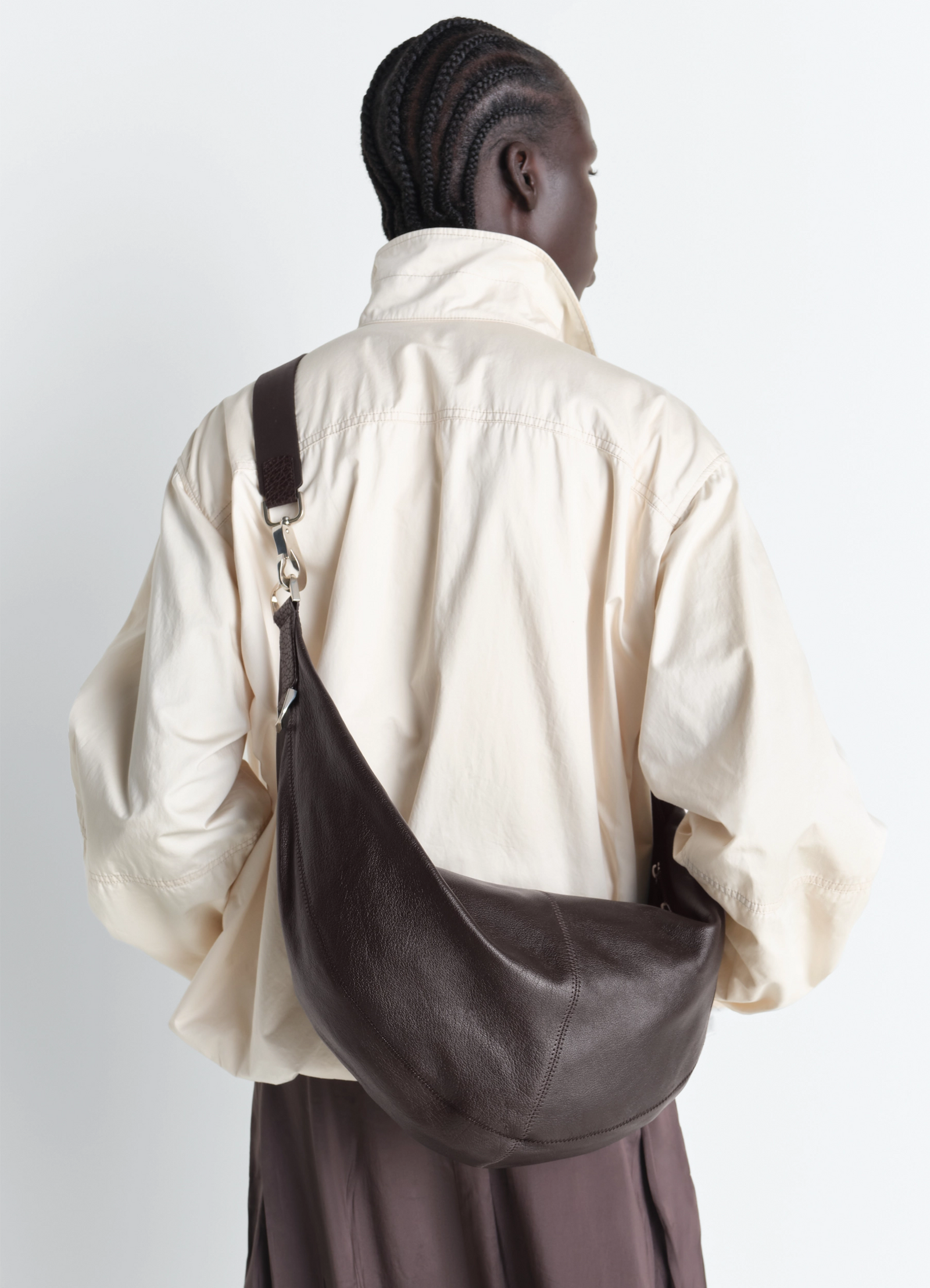 Quiver clip bag in leather