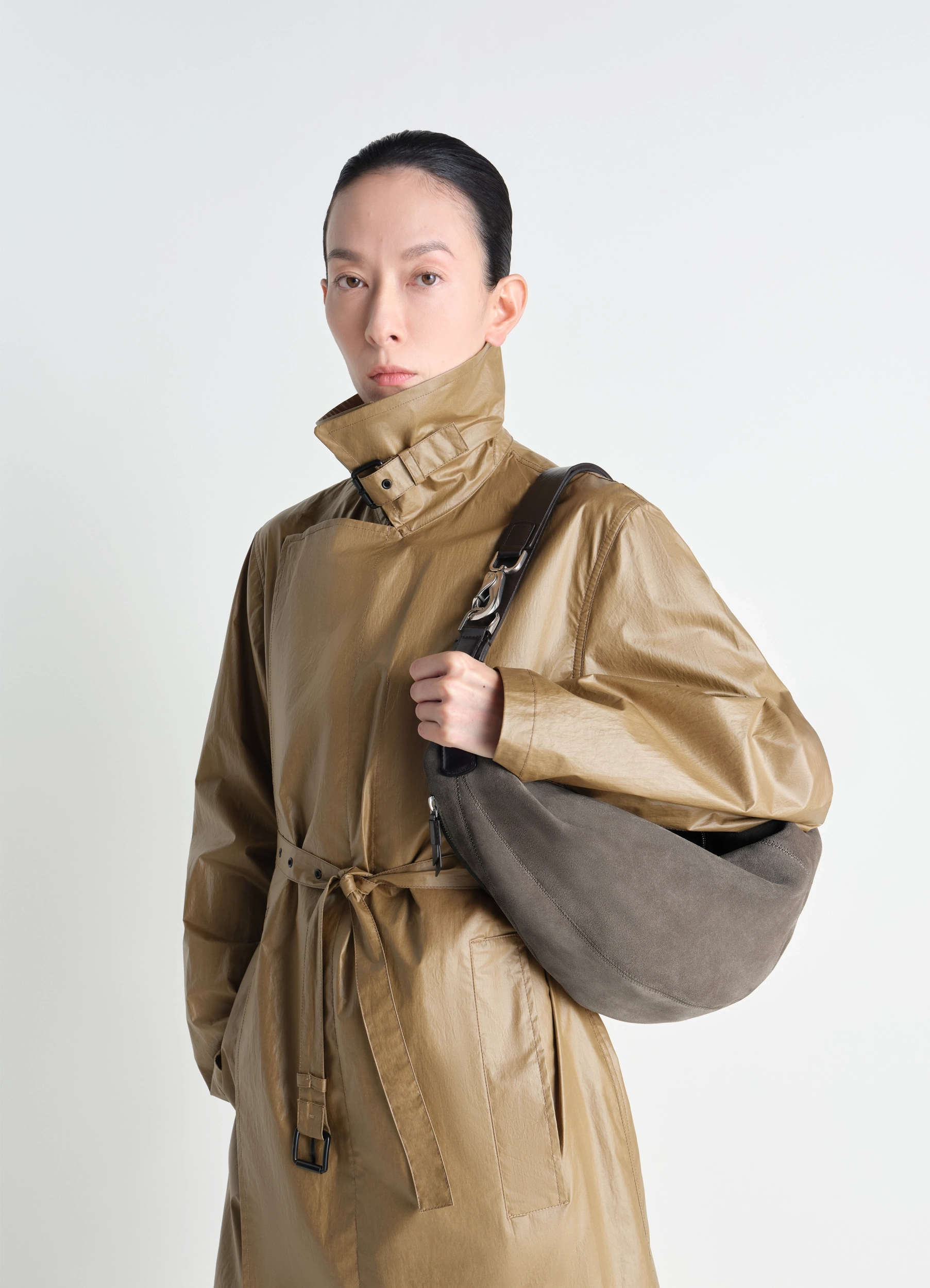 小物 basser70 スエードレザー クイヴァークリップ バッグ Mink | LEMAIRE