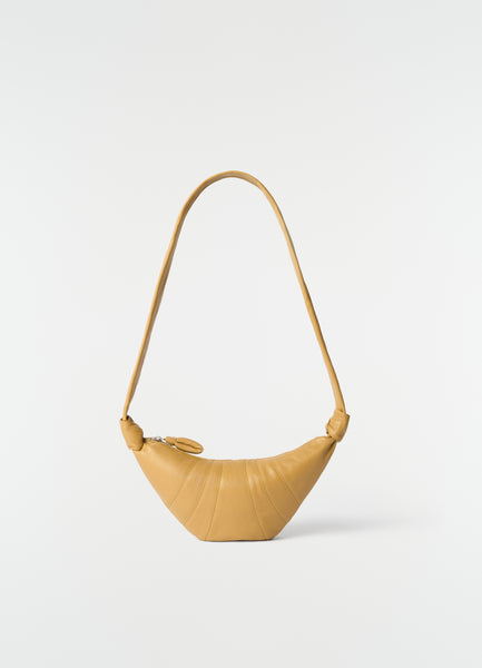 SMALL CROISSANT BAG IN GOAT LEATHER - Butternut - Goat leather