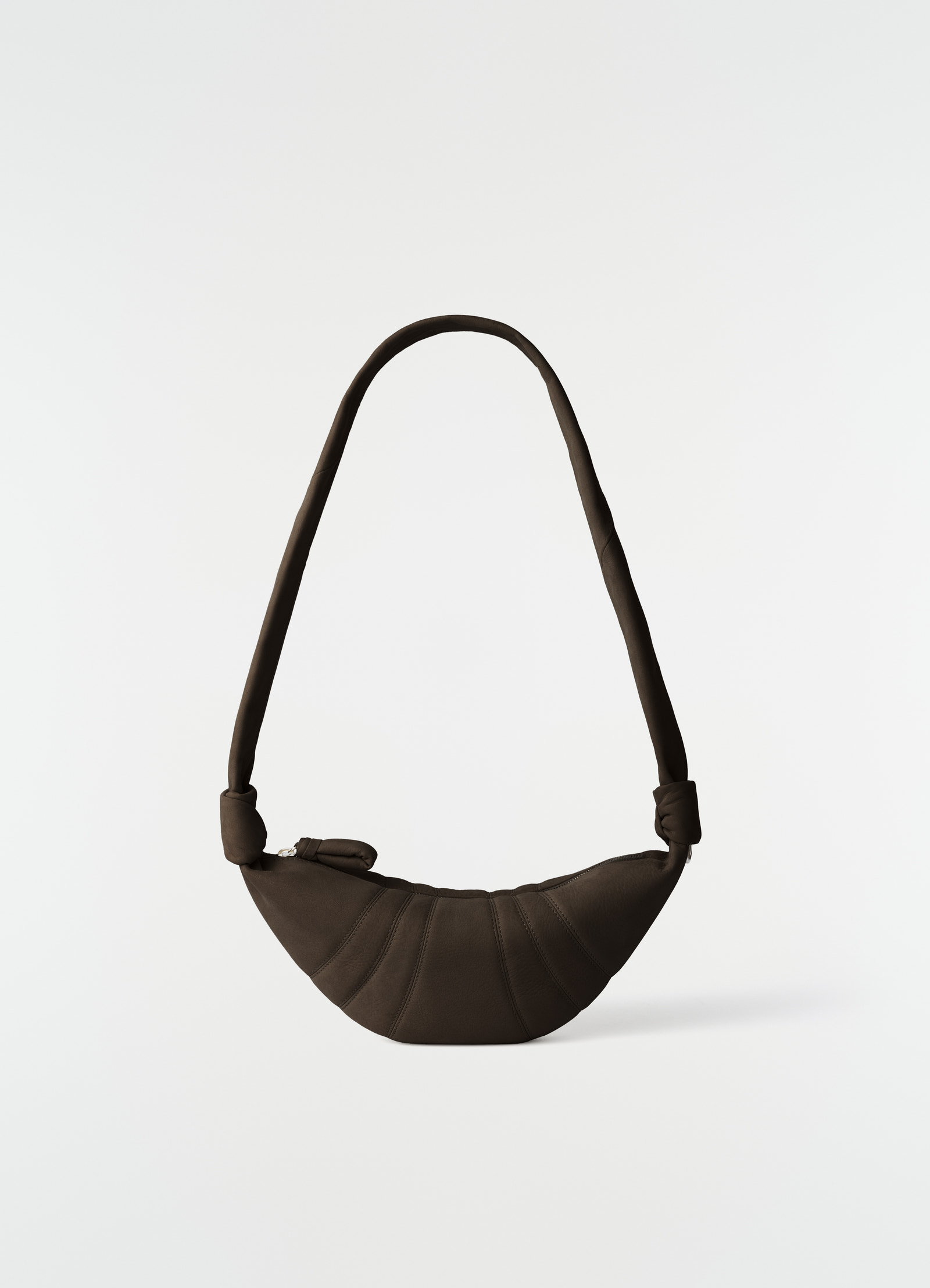 Small croissant bag in alpaca nubuck leather