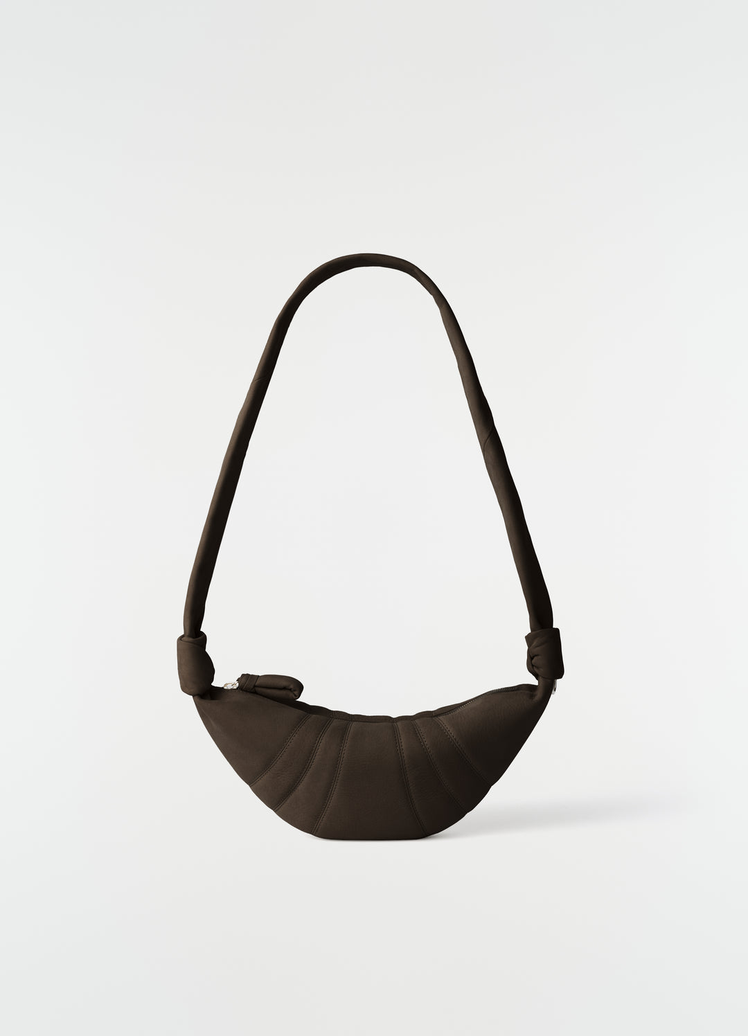 SMALL CROISSANT BAG IN ALPACA NUBUCK LEATHER