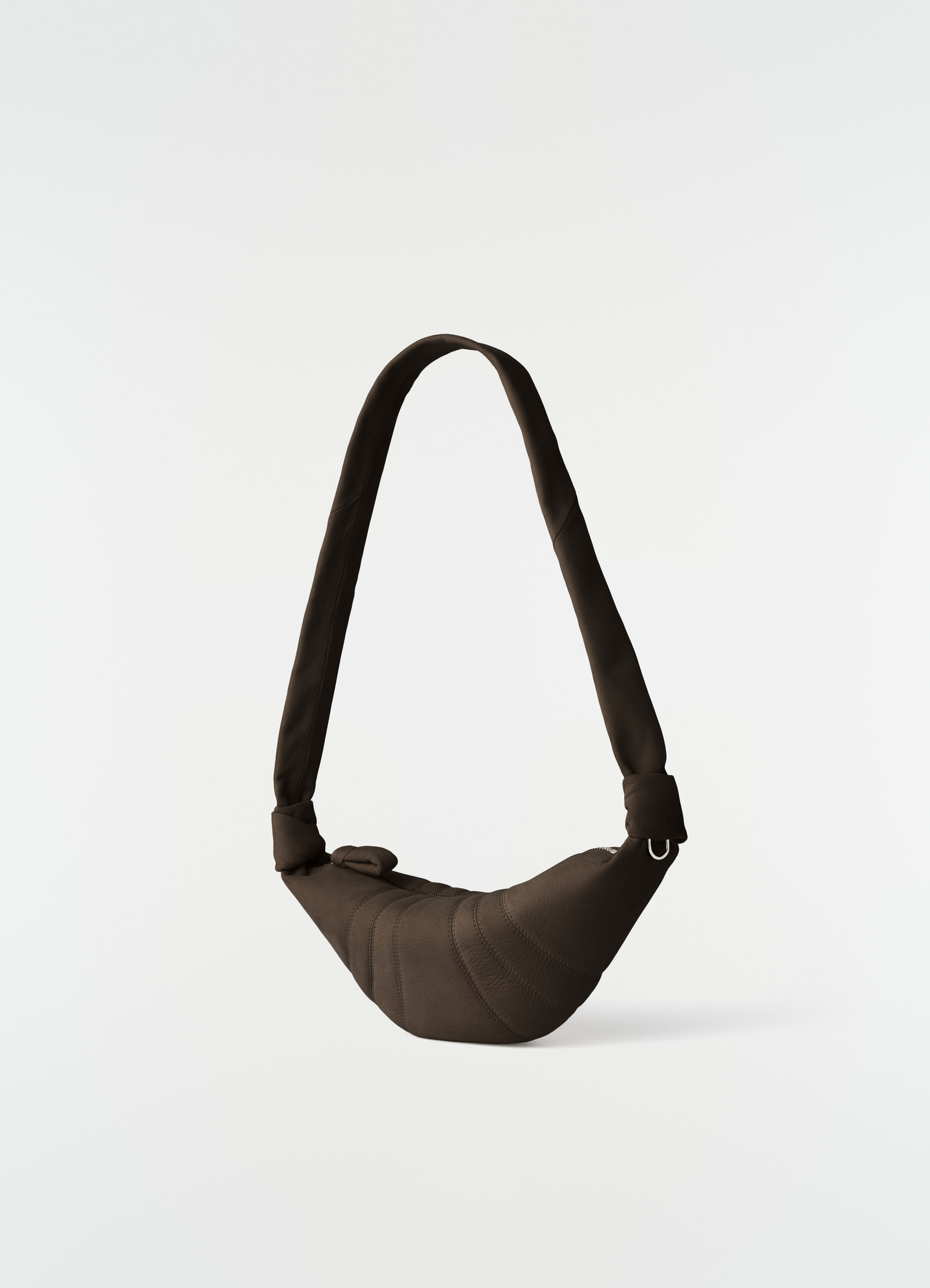 Small croissant bag in alpaca nubuck leather