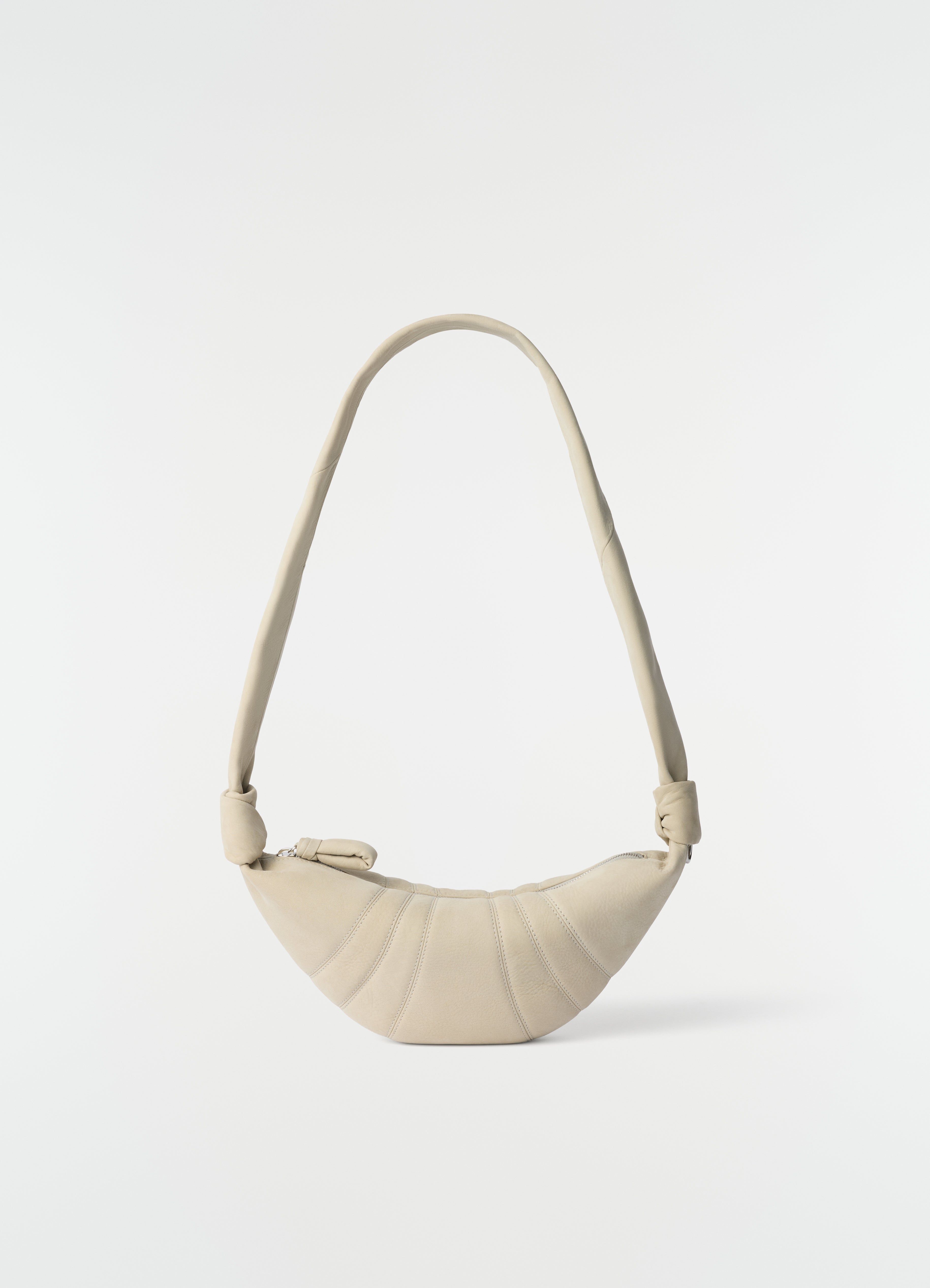 SMALL CROISSANT BAG IN ALPACA NUBUCK LEATHER - Soft Sage - Nubuck
