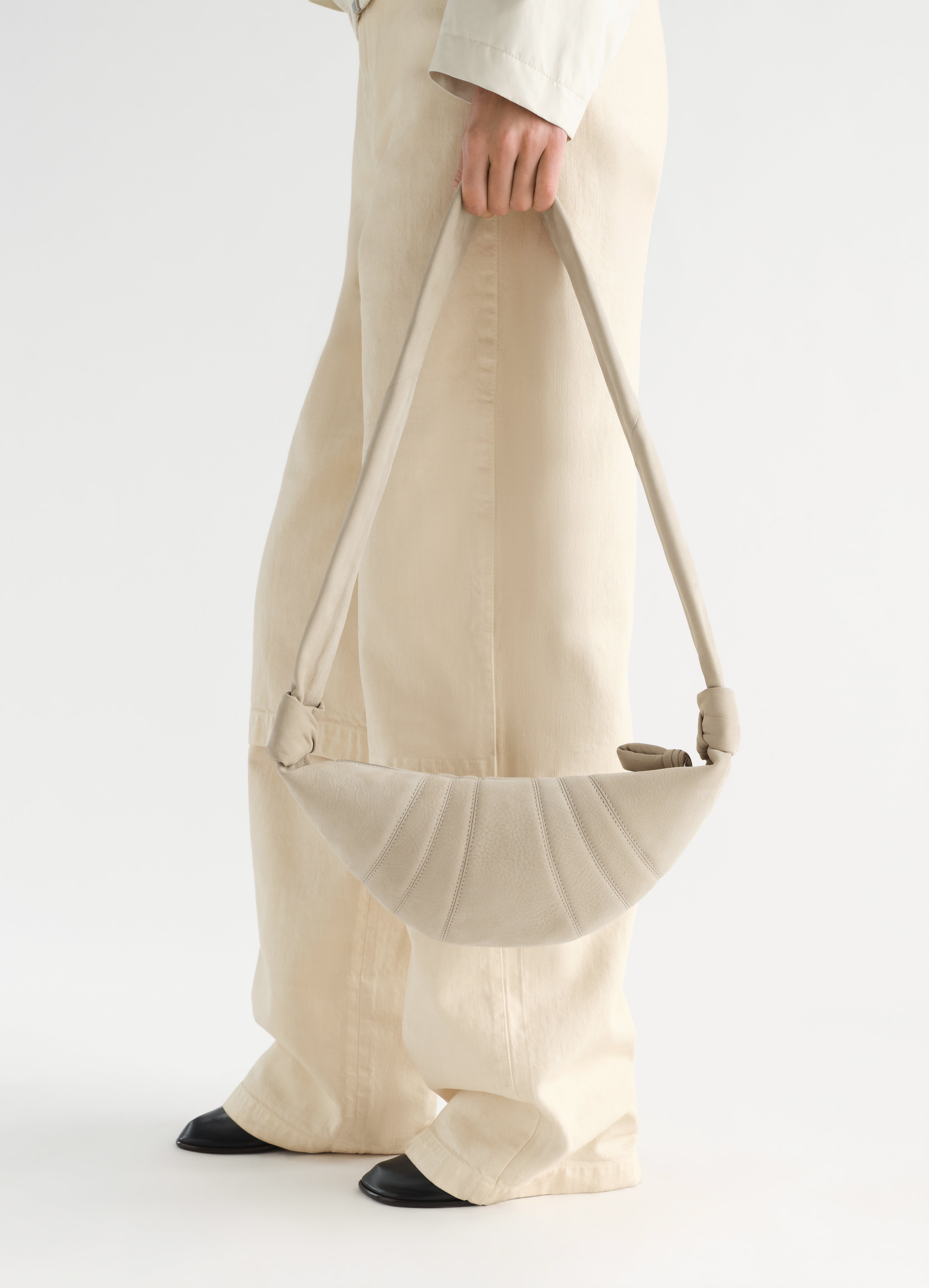 SMALL CROISSANT BAG IN ALPACA NUBUCK - Soft Sage - Alpaca Nubuck