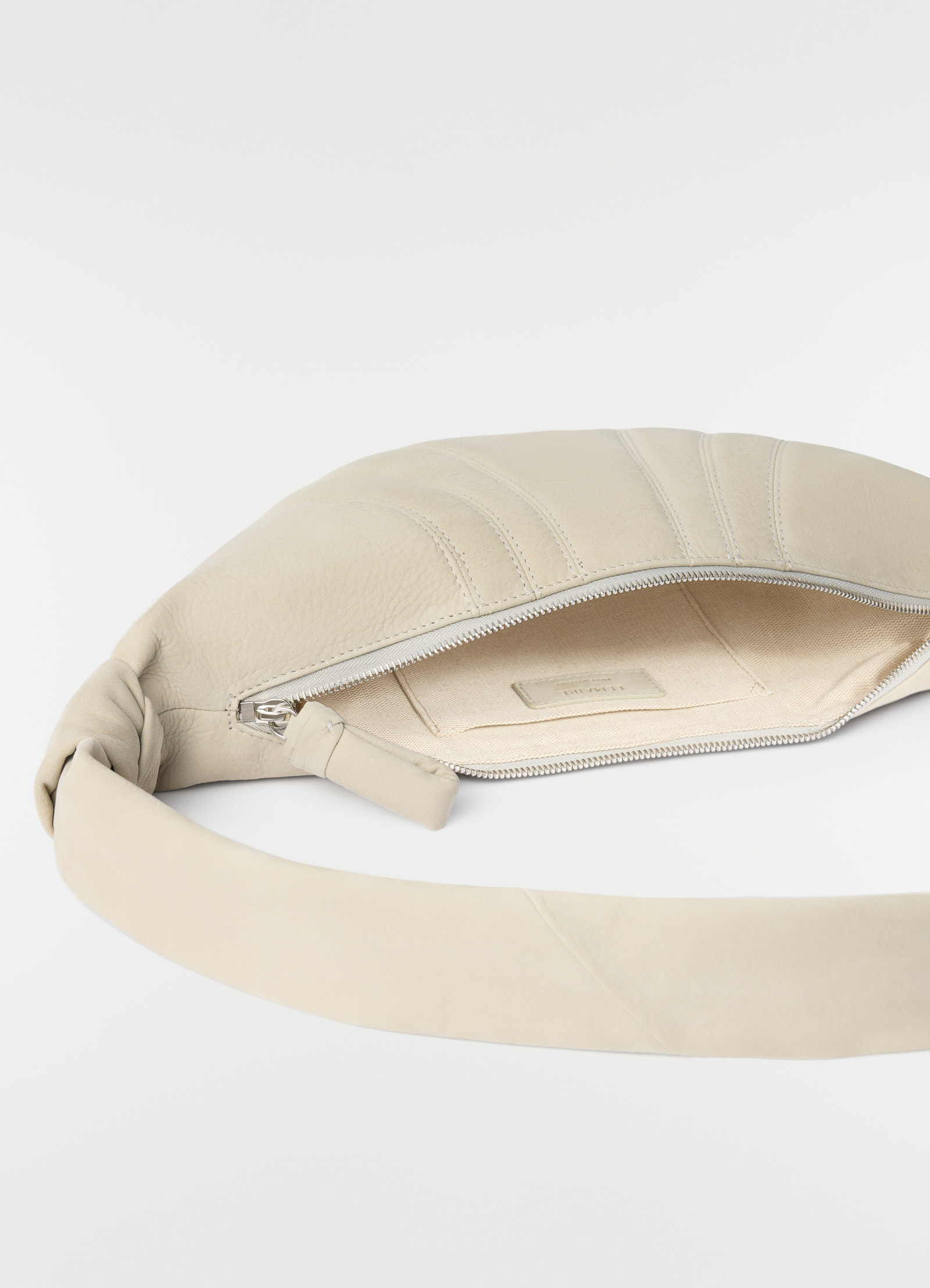 Small croissant tasche aus nubuk-alpaka