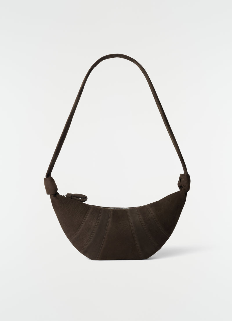 MEDIUM CROISSANT BAG IN ALPACA NUBUCK