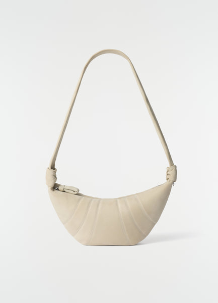 MEDIUM CROISSANT BAG IN ALPACA NUBUCK - Soft Sage - Alpaca Nubuck