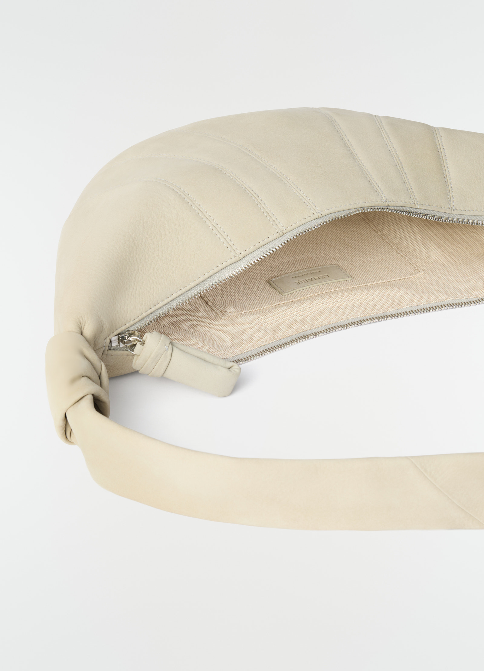 Medium croissant tasche aus nubuk-alpaka