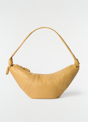 Large croissant bag in goat leather