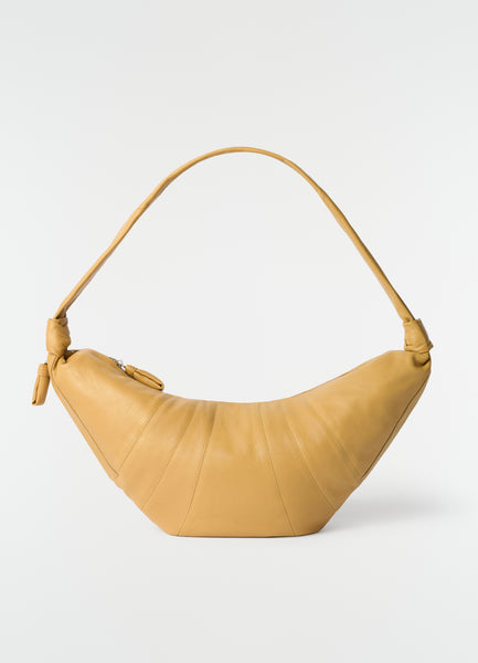 LARGE CROISSANT BAG IN GOAT LEATHER - Butternut - Goat leather