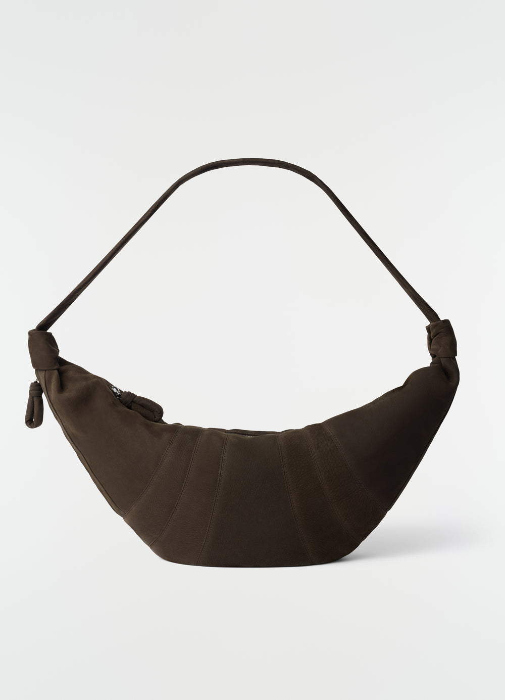 LARGE CROISSANT BAG IN ALPACA NUBUCK