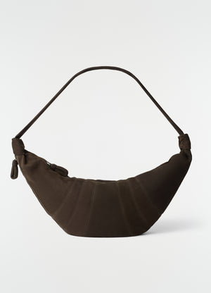 Sac croissant grand modèle en alpaca nubuck
