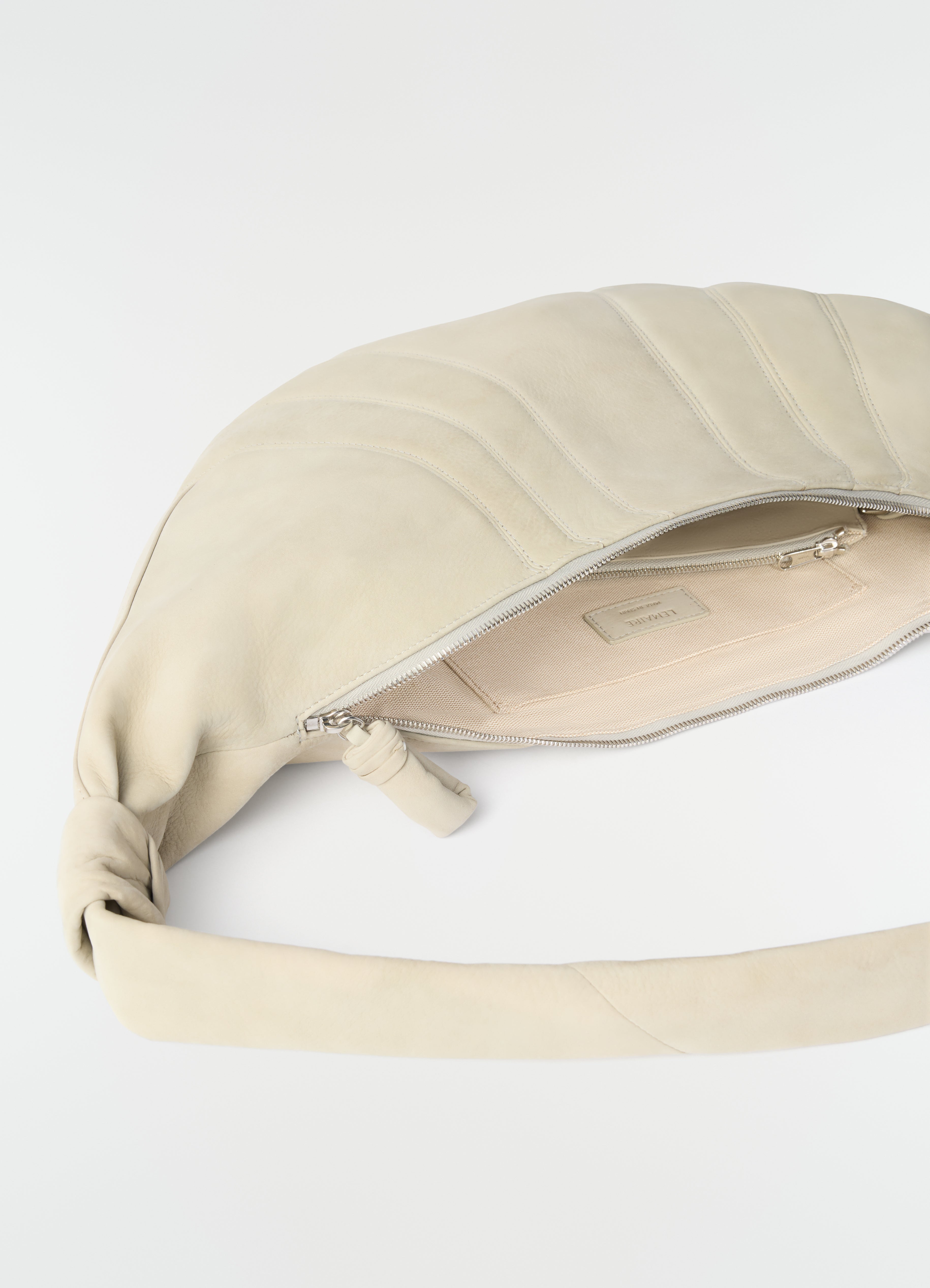 LARGE CROISSANT BAG IN ALPACA NUBUCK - Soft Sage - Alpaca Nubuck