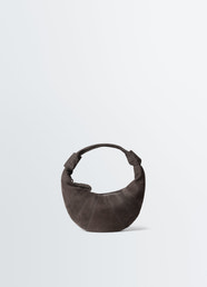 MINI FORTUNE CROISSANT BAG IN ALPACA NUBUCK