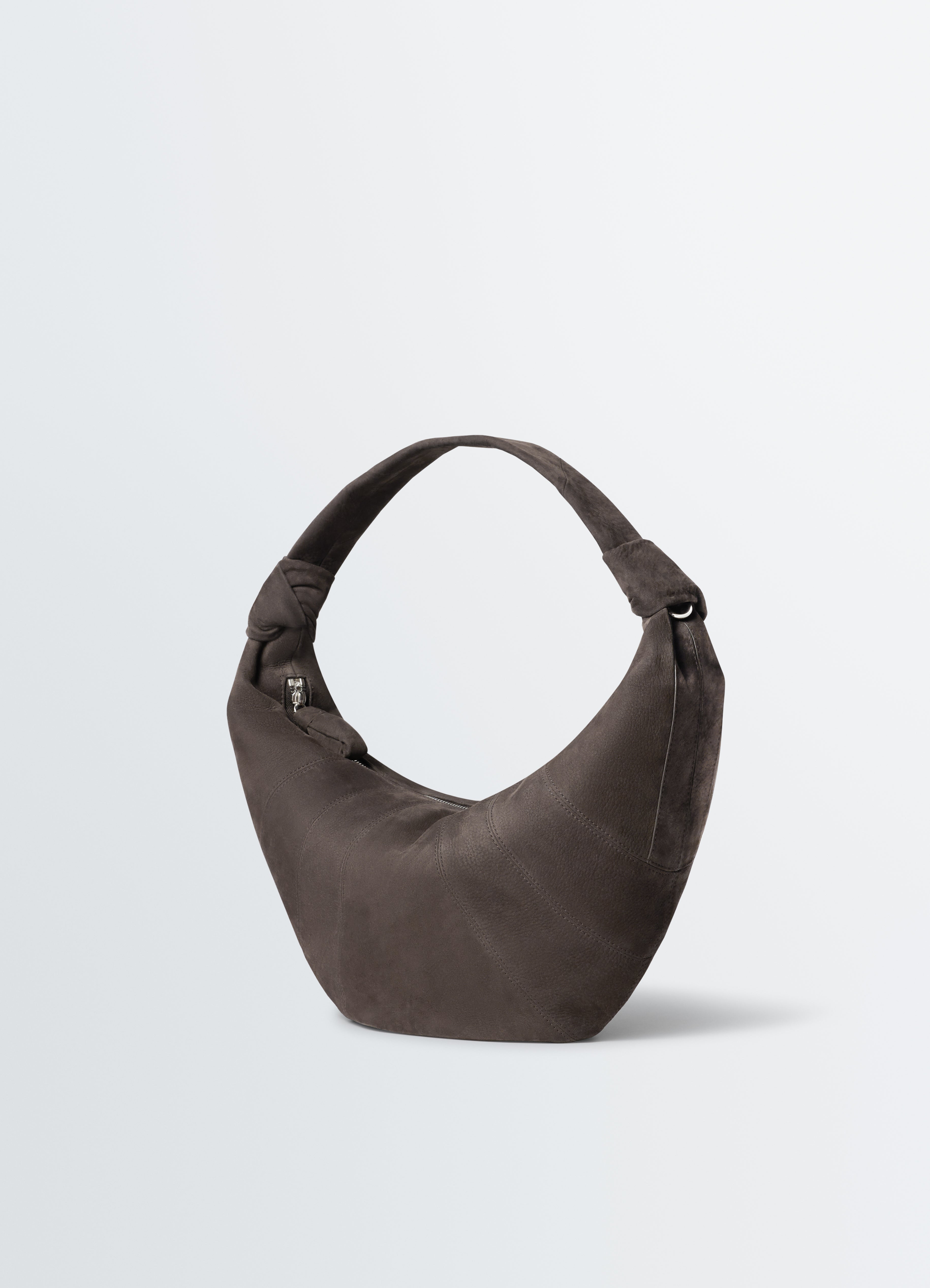 FORTUNE CROISSANT ヌバックレザー バッグ - Ebony Brown - アルパカ