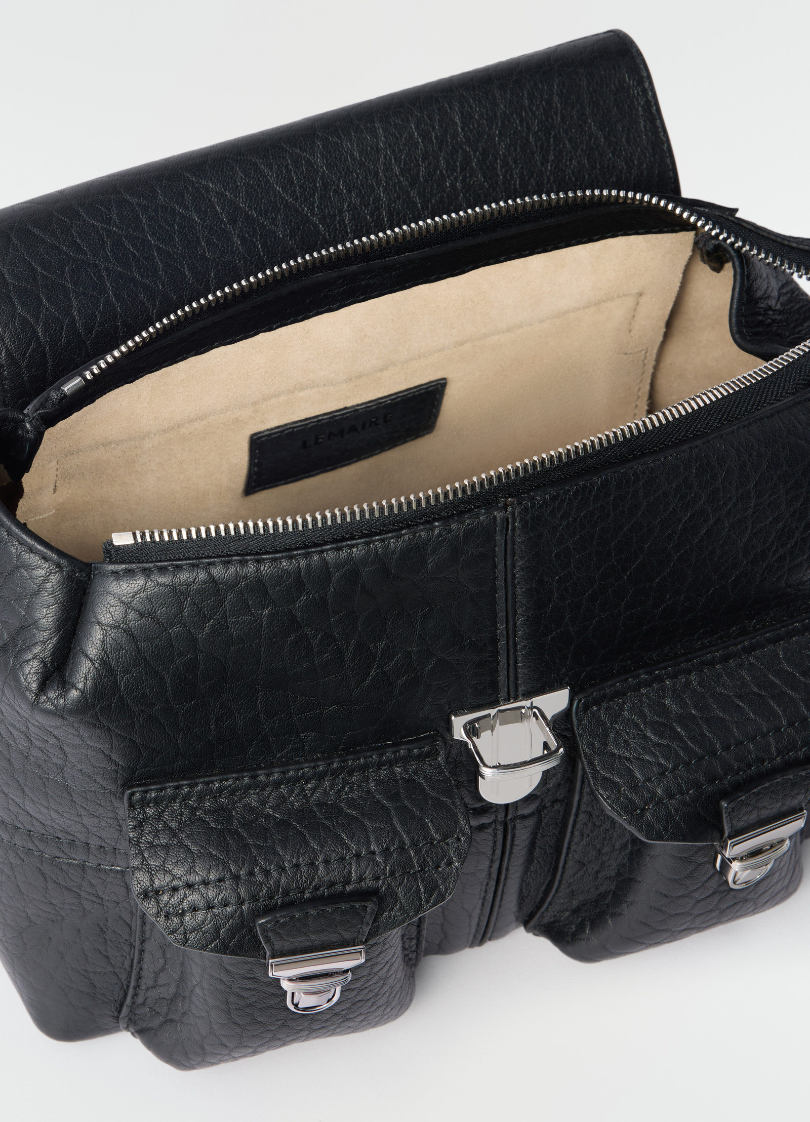 Mini soft gear bag in bubble lambskin