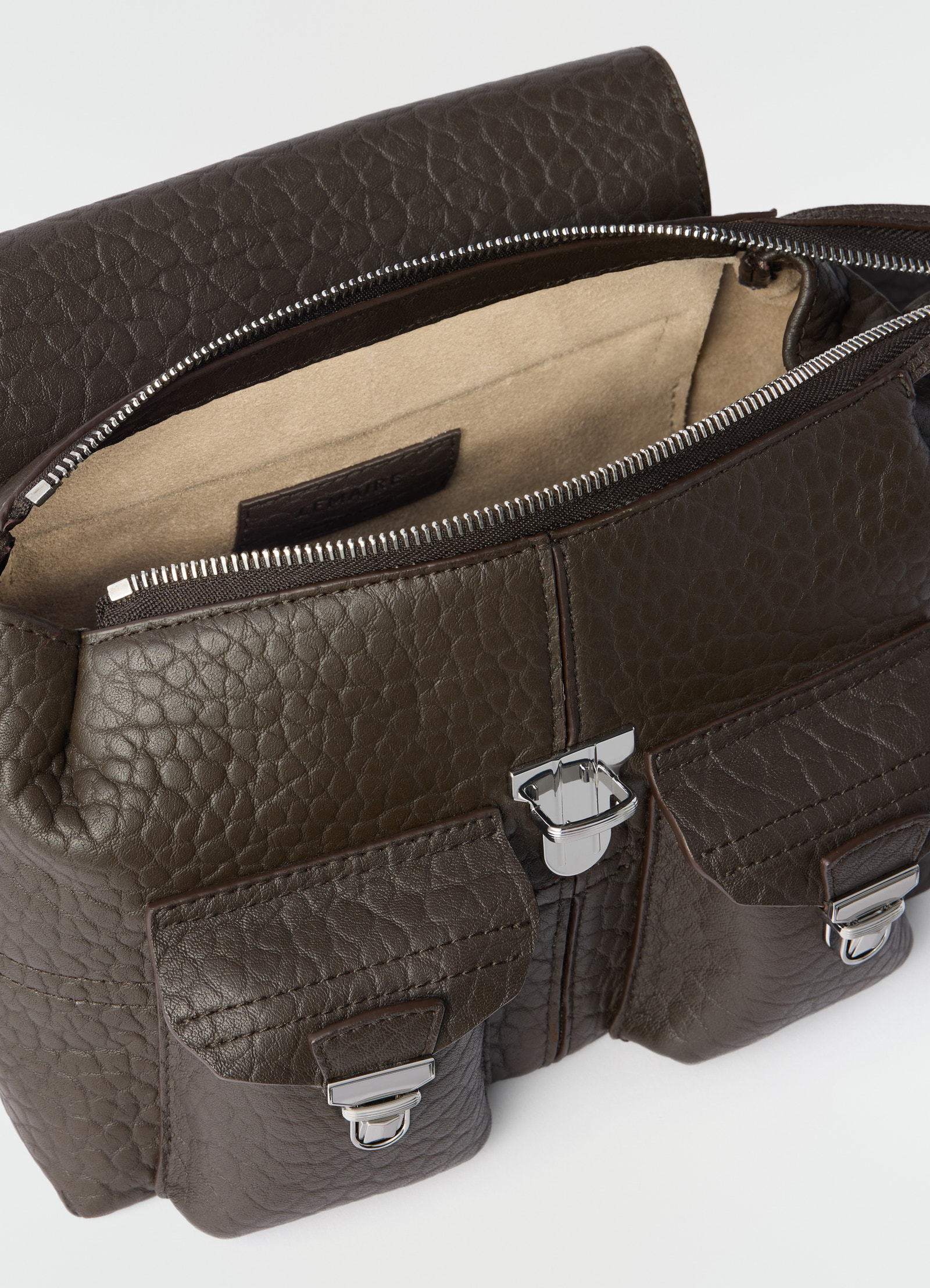 Mini soft gear bag in bubble lambskin