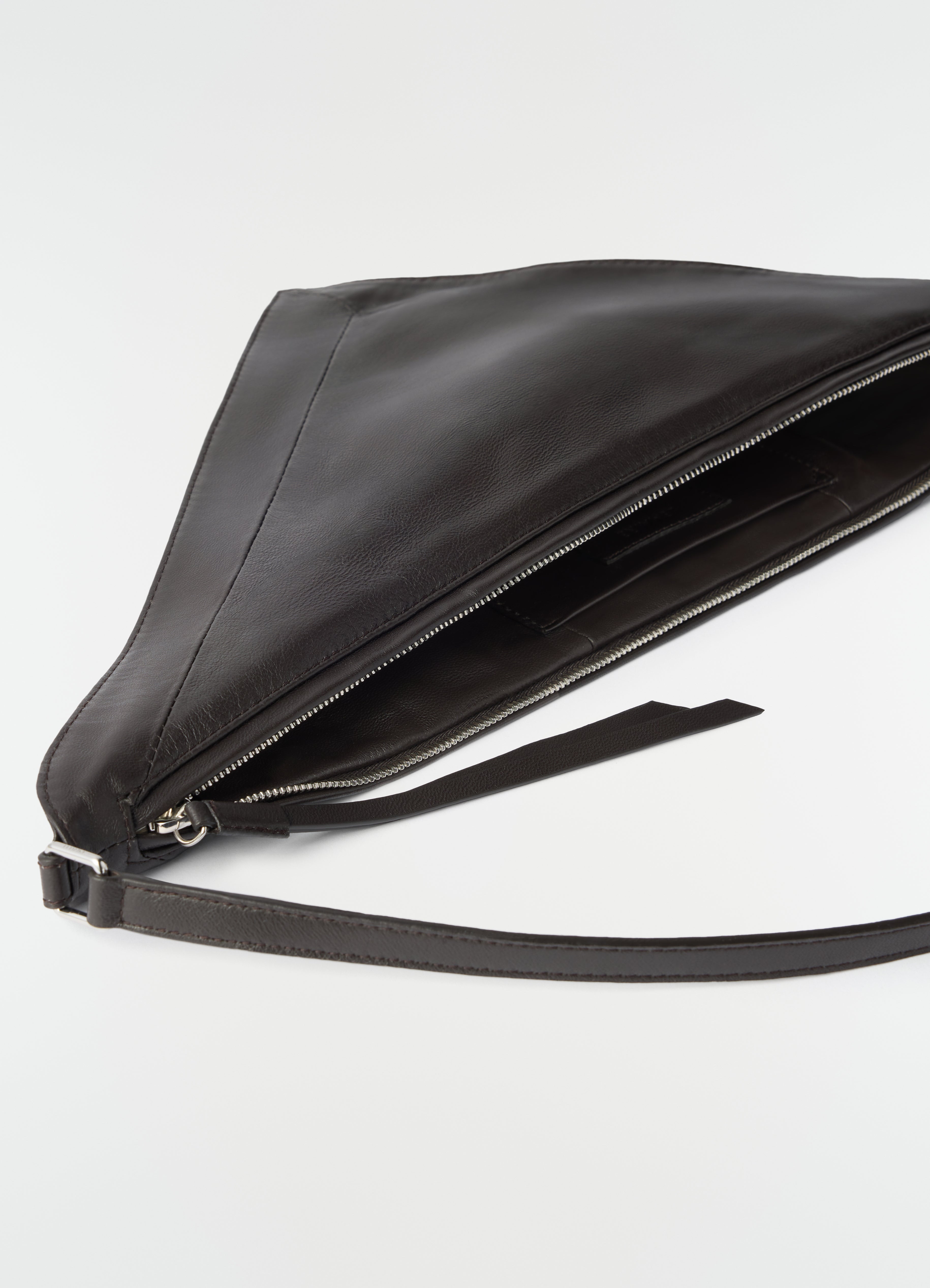 POCKET SCARF BAG IN SHINY NAPPA LEATHER - Dark Chocolate - Shiny POCKET SCARF BAG IN SHINY NAPPA LEATHER - Dark Chocolate - Shiny