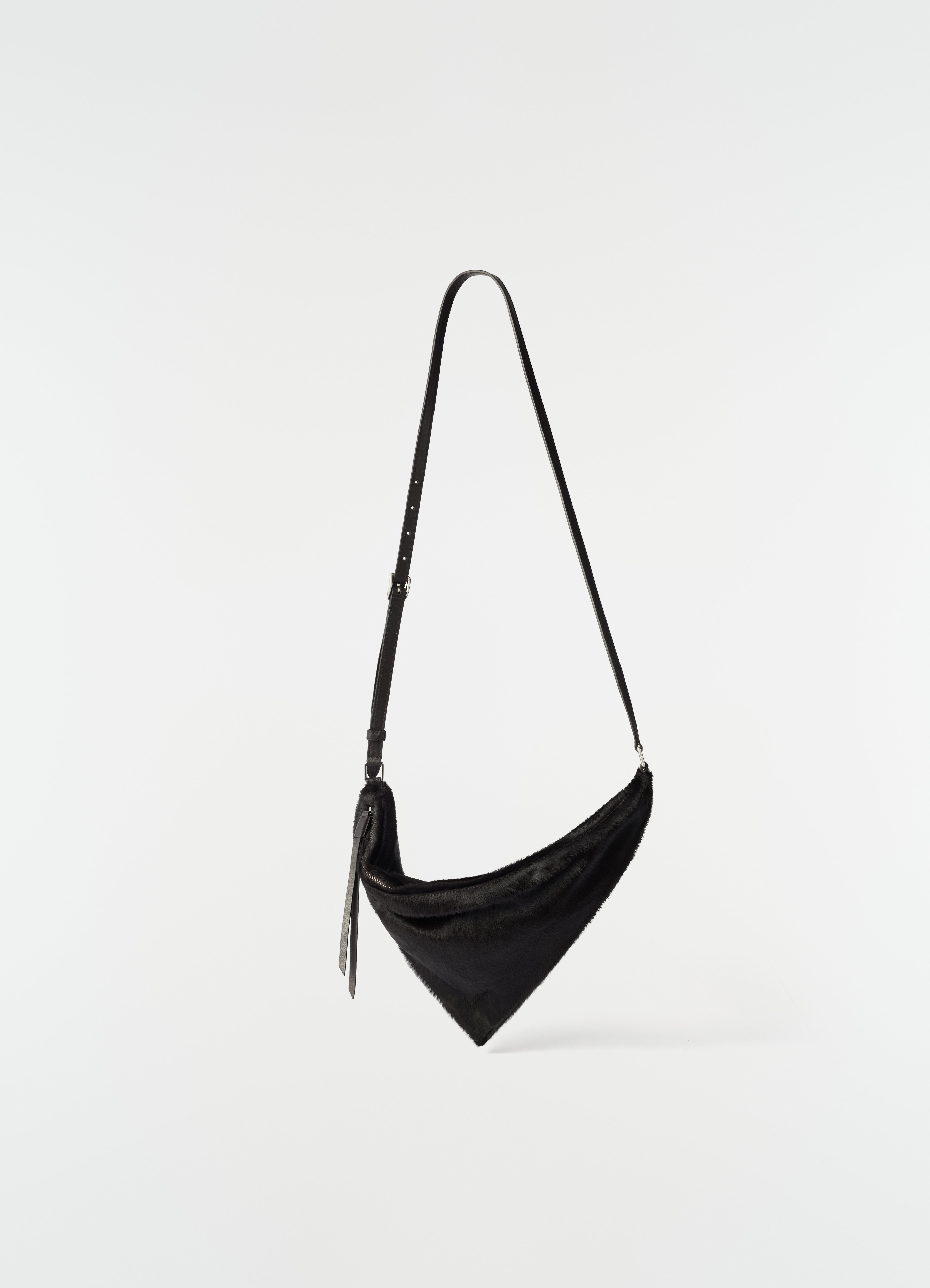POCKET SCARF BAG IN HAIRY CALFSKIN LEATHER