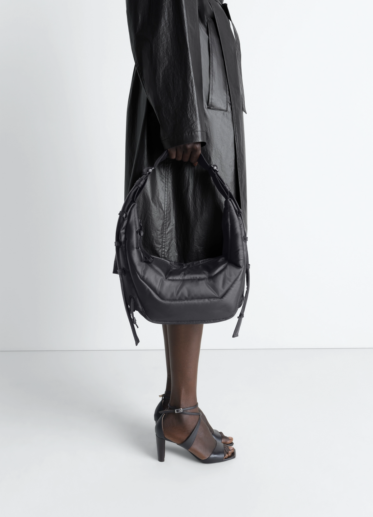 SMALL SOFT GAME BAG IN WATER-REPELLENT COATED COTTON - Ash Black 