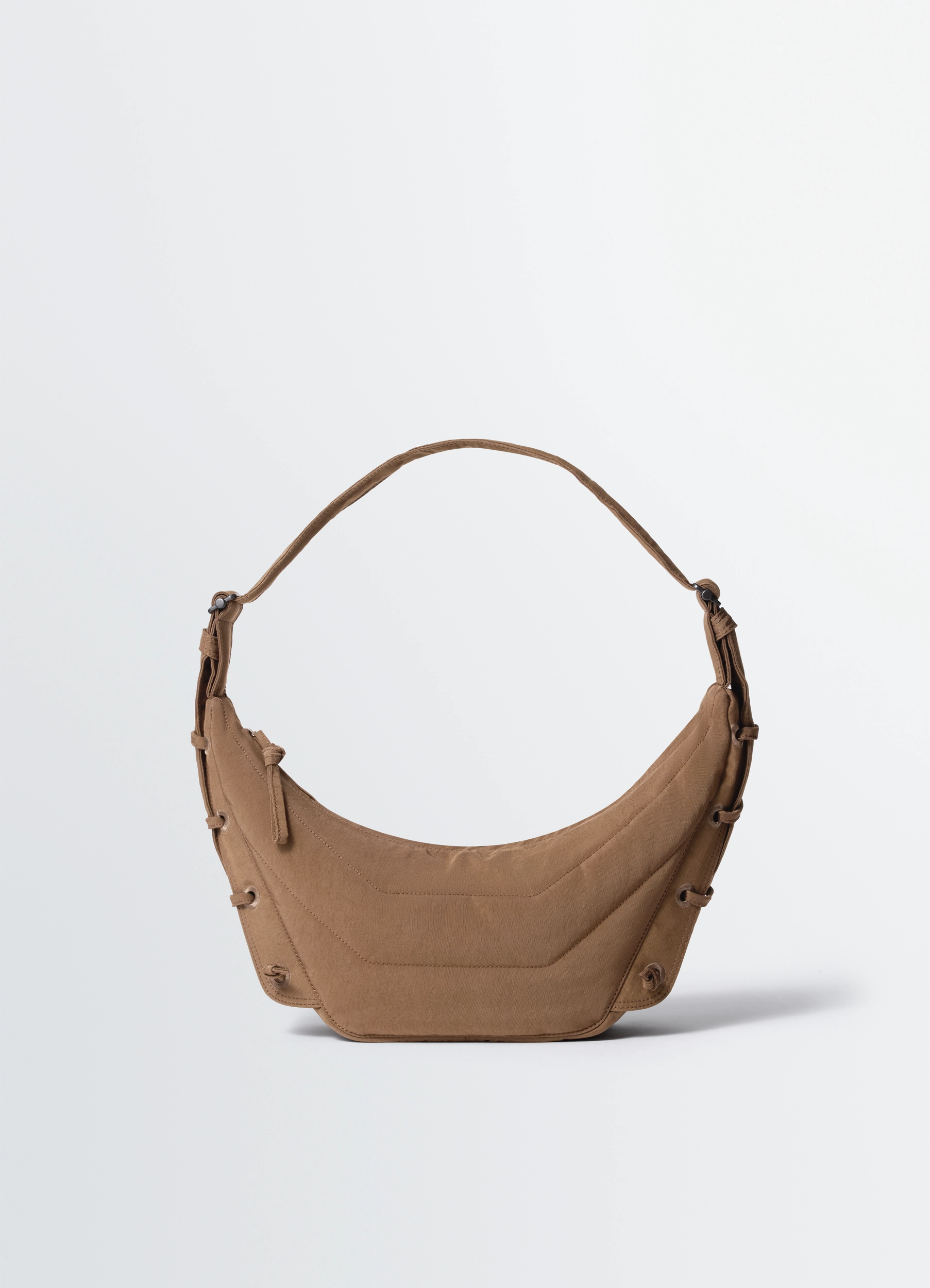 SMALL SOFT GAME BAG IN NYLON CANVAS - Olive Brown - Water