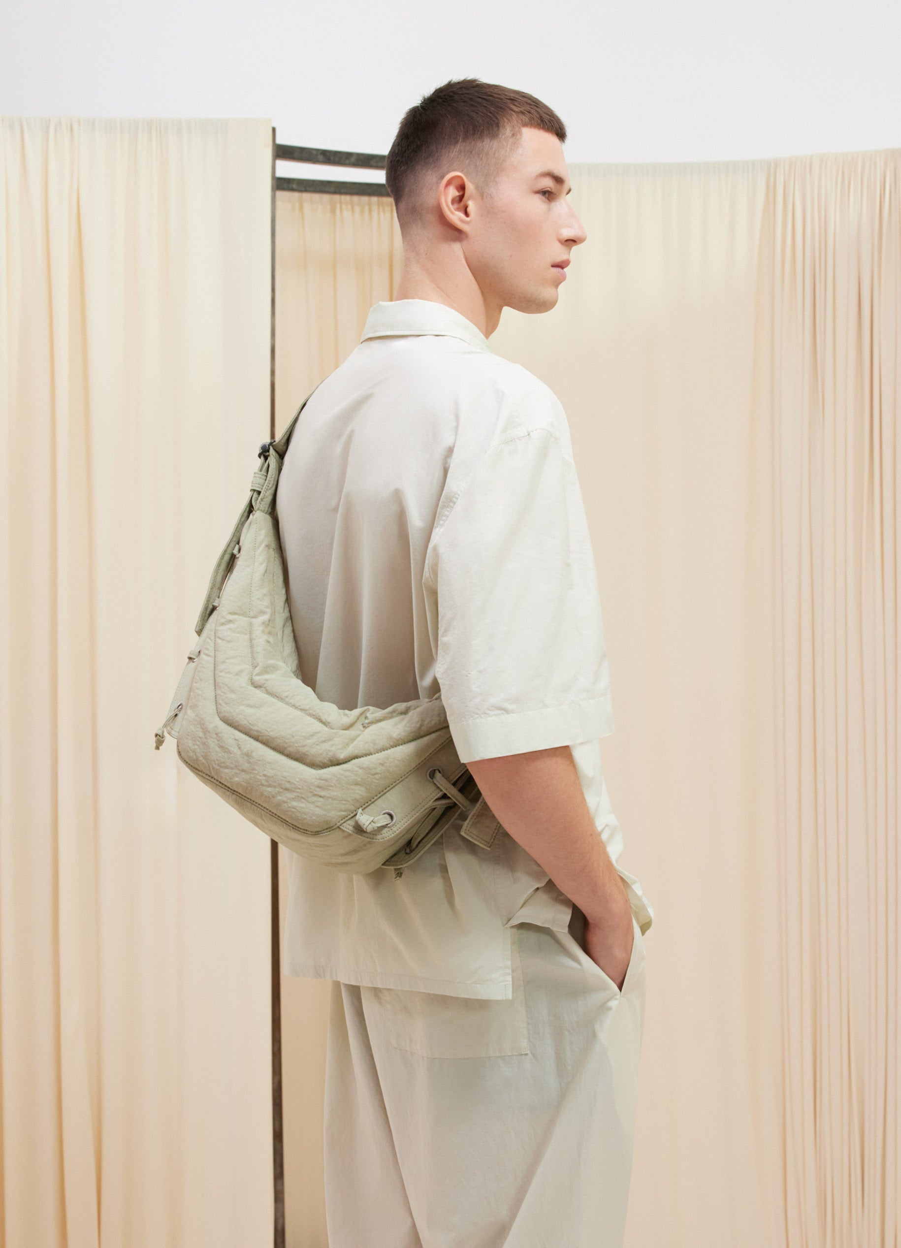 Clay Small Soft Game Bag in Wr Nylon Canvas | LEMAIRE