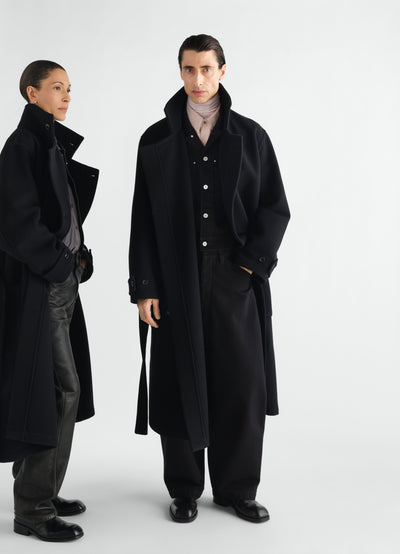 WRAP COAT IN WOOL