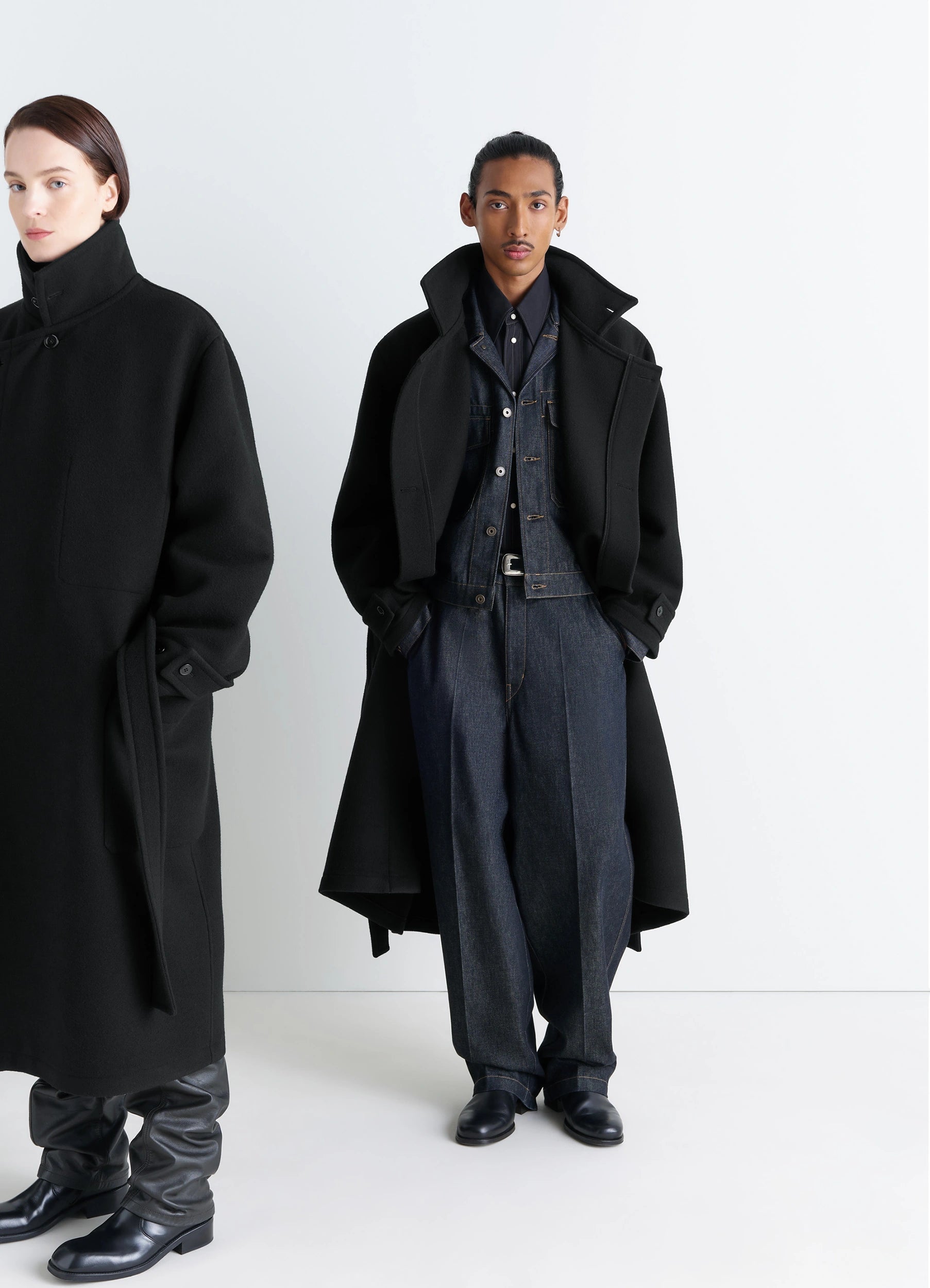 ジャケット・アウター LEMAIRE WRAP COAT XS 22aw Black Wrap Coat | LEMAIRE