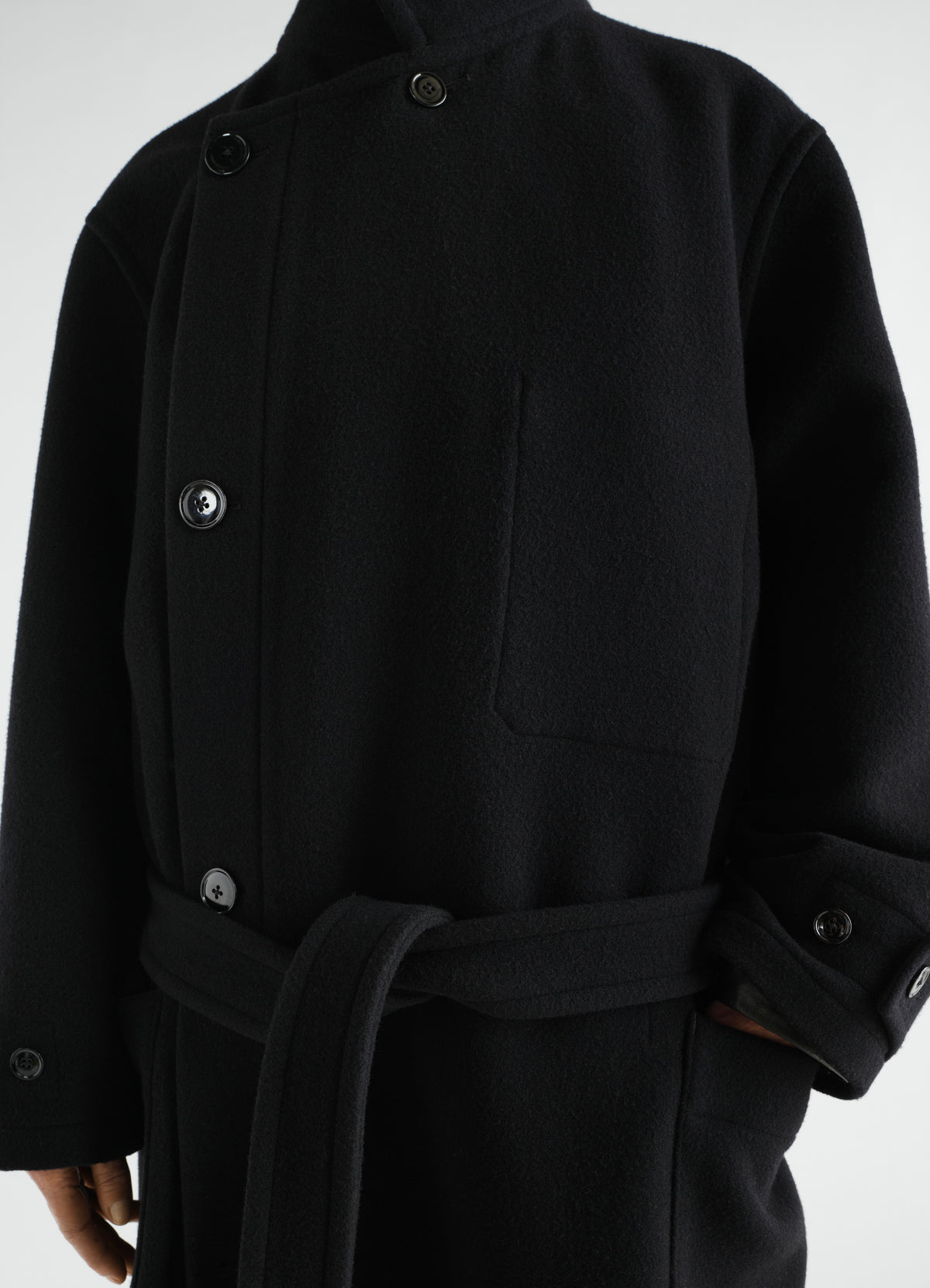 WRAP COAT IN WOOL