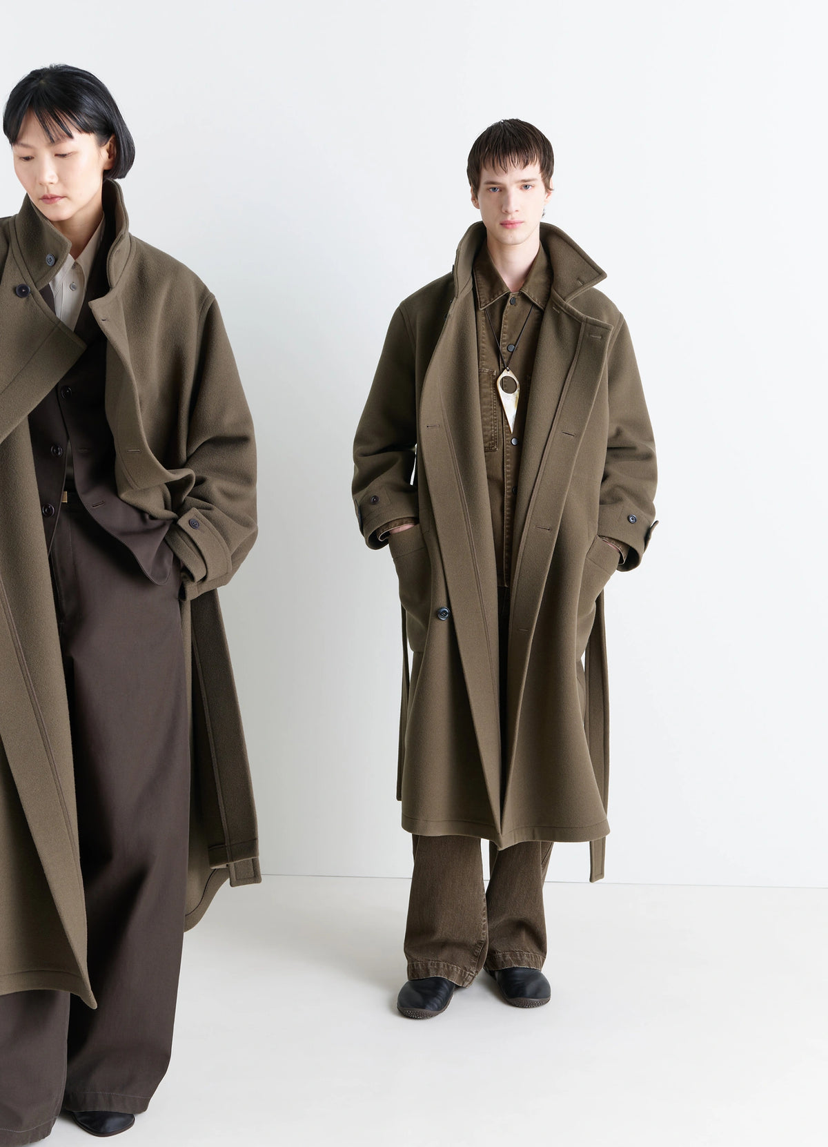 ラップコート - Dark Squirrel - Double Wool - ユニセックス | LEMAIRE ラップコート - Dark Squirrel - Double Wool - ユニセックス | LEMAIRE