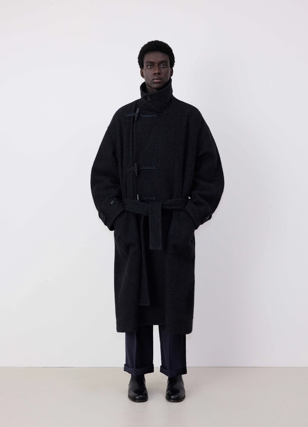 ダッフルコート - 黒 - Soft Wool Alpaca - メンズ | LEMAIRE