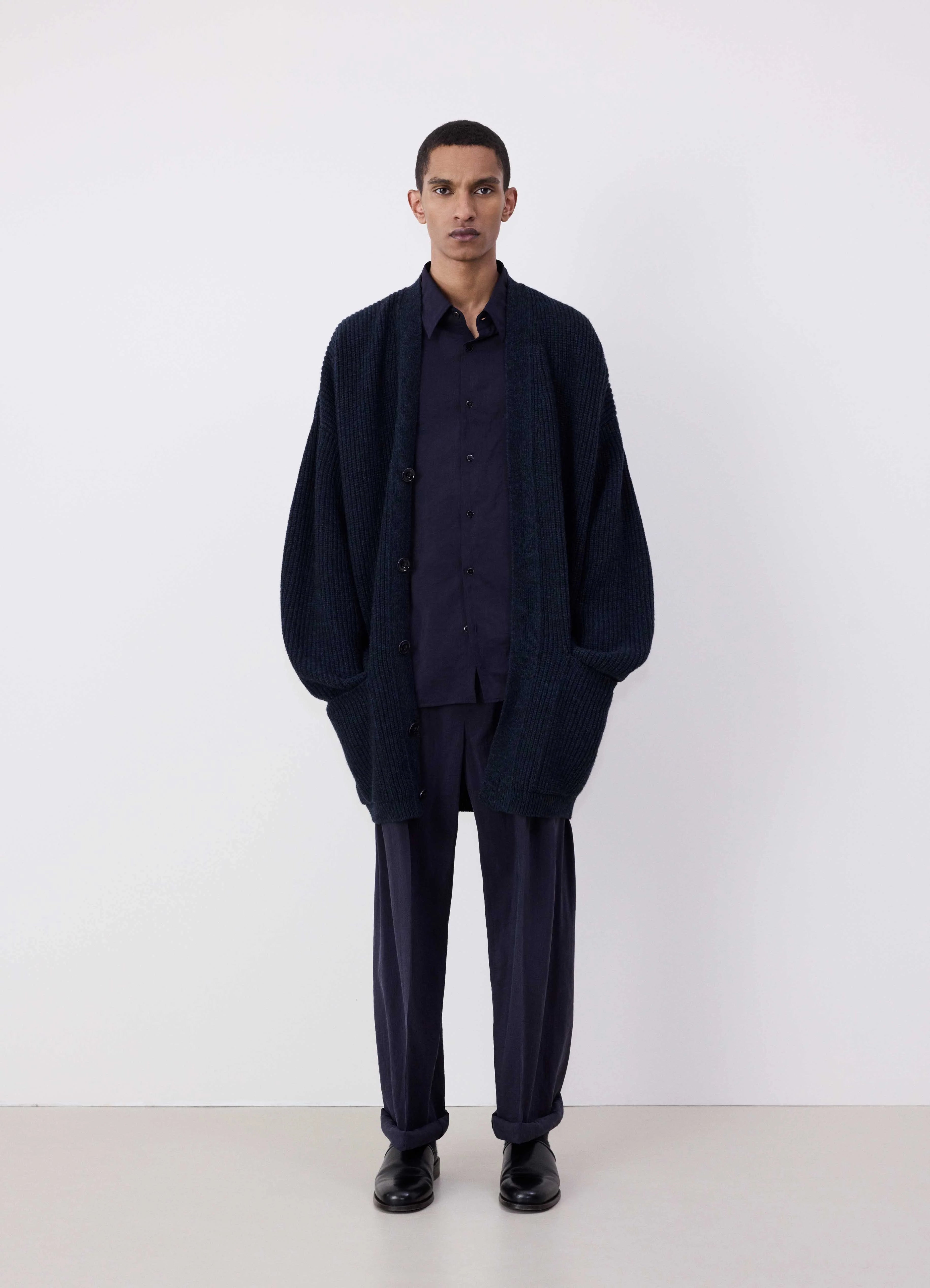 Midnight Violet Croissant Filt Bag LEMAIRE