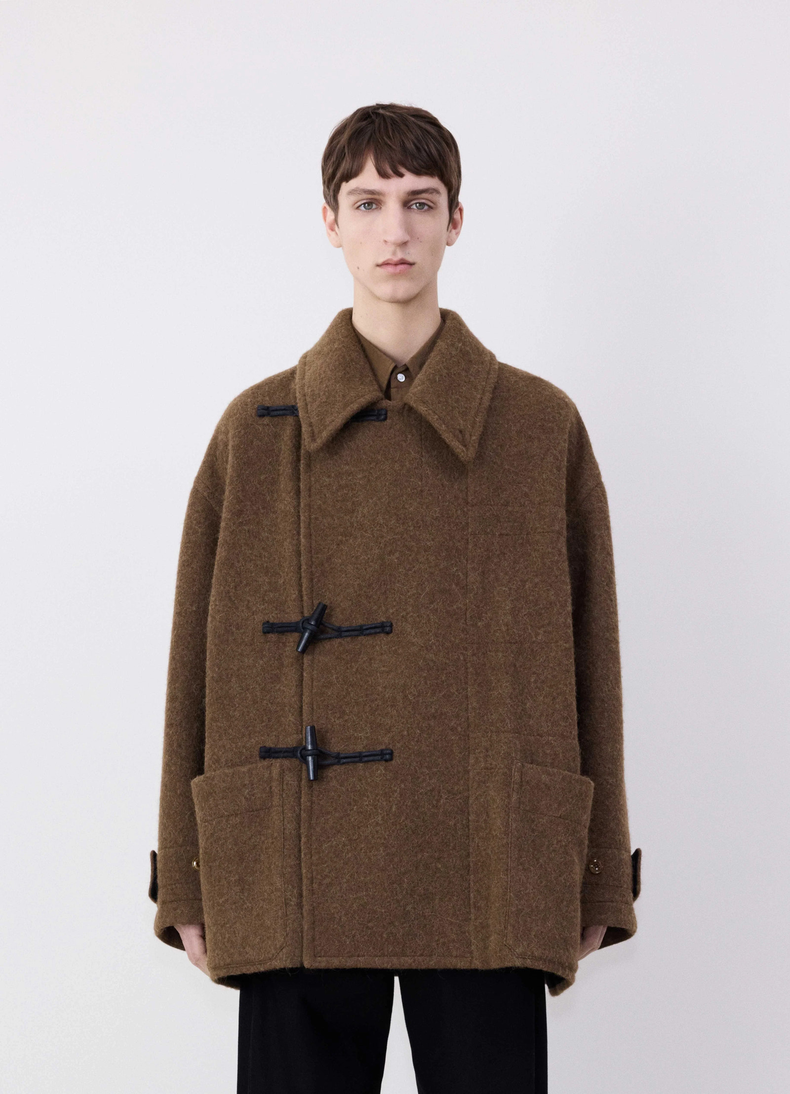 ジャケット・アウター zucca minimal archive duffel short coat Navy Casentino Wool Short Duffle Coat – Drakes US
