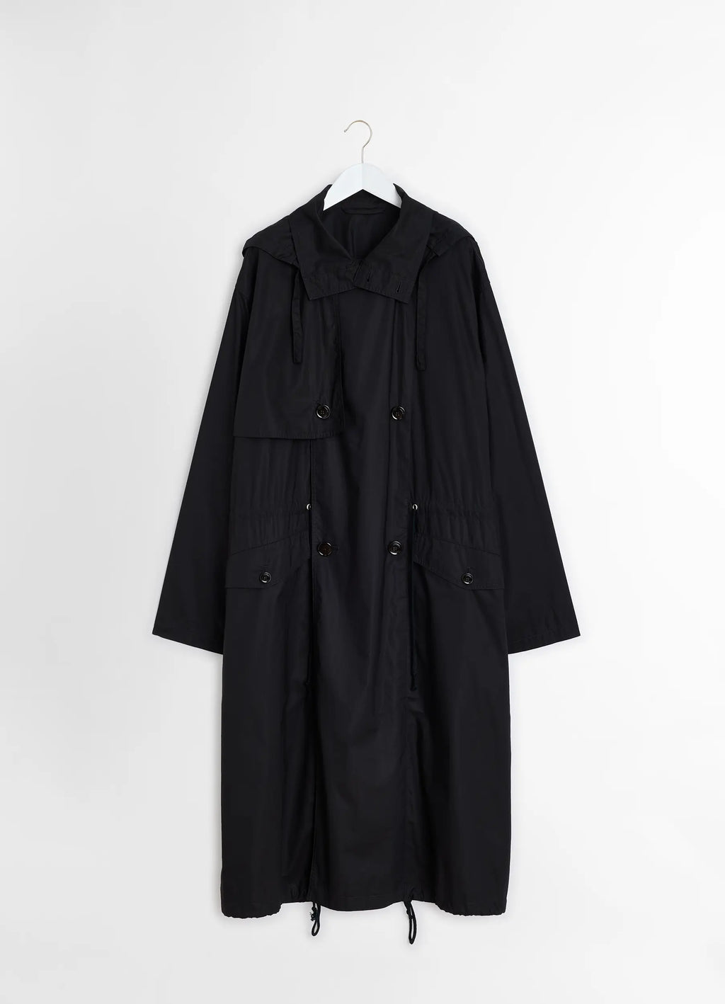 Unisex Parka in VENTILE® cotton, product shot, back view adjustable cuffs, vented back