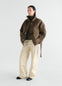 SHORT WRAP COAT IN FELTED WOOL AND ALPACA BLEND