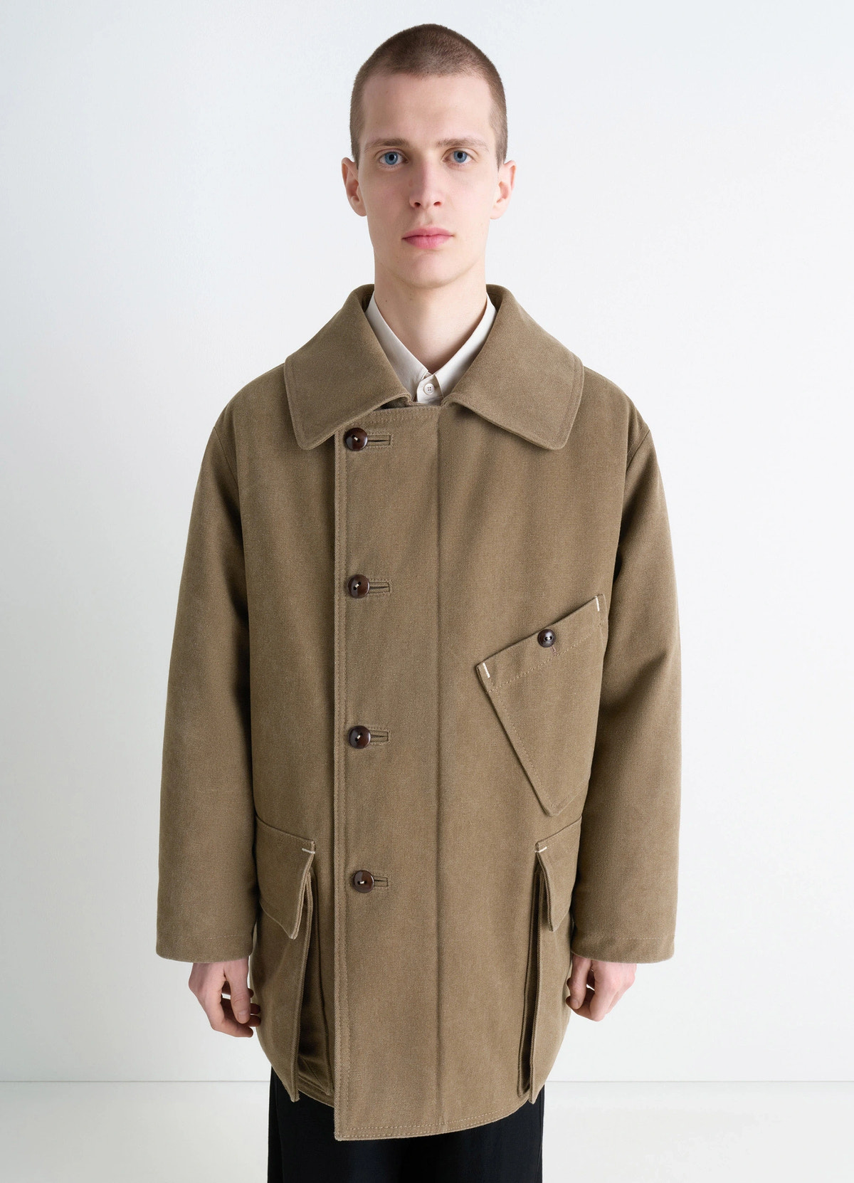 SHEARLING WINTER PARKA - Sisal - Water Repellent Heavy Cotton SHEARLING WINTER PARKA - Sisal - Water Repellent Heavy Cotton