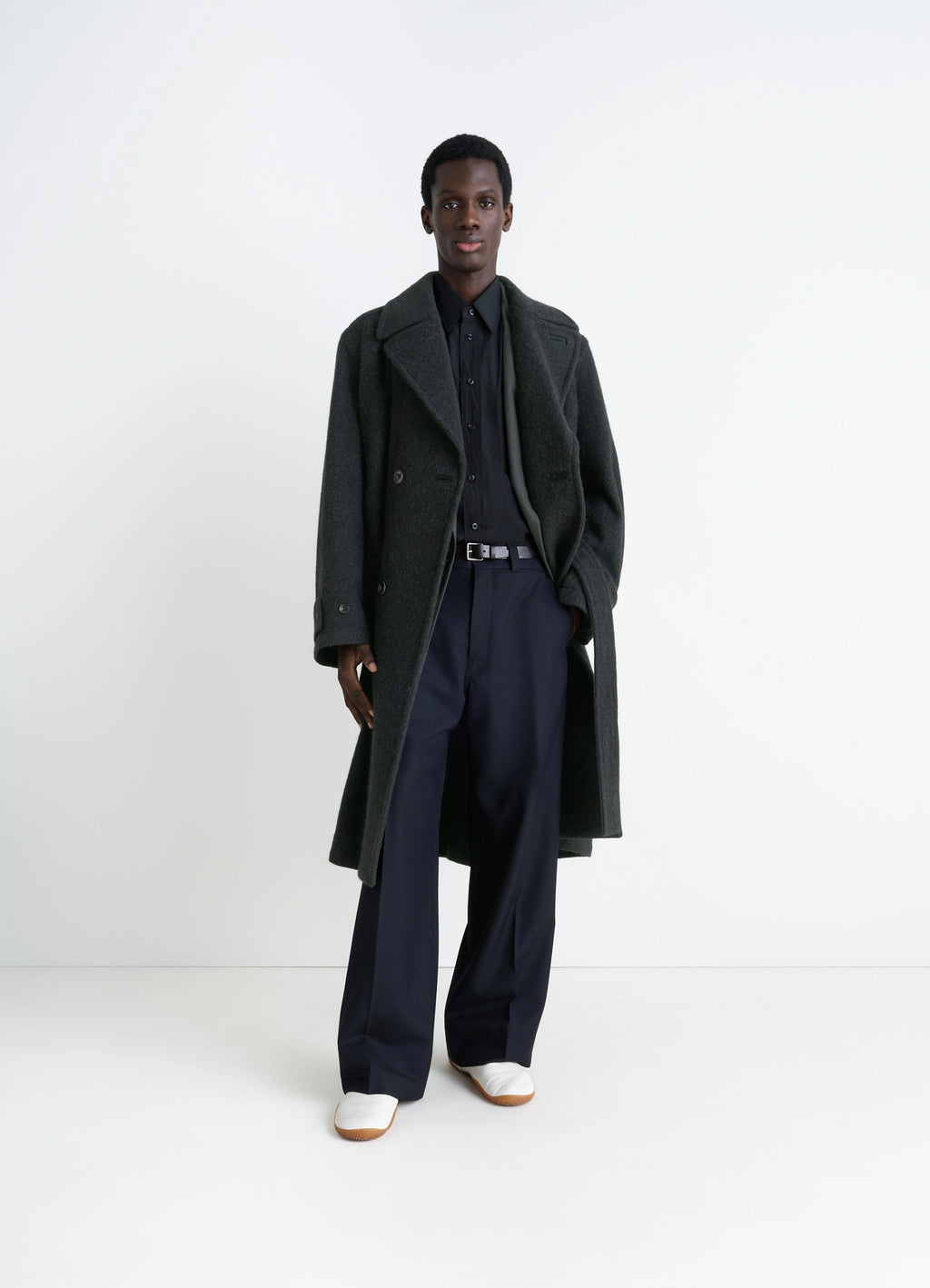 ソフトコート - Black - Soft Wool Alpaca - メンズ | LEMAIRE