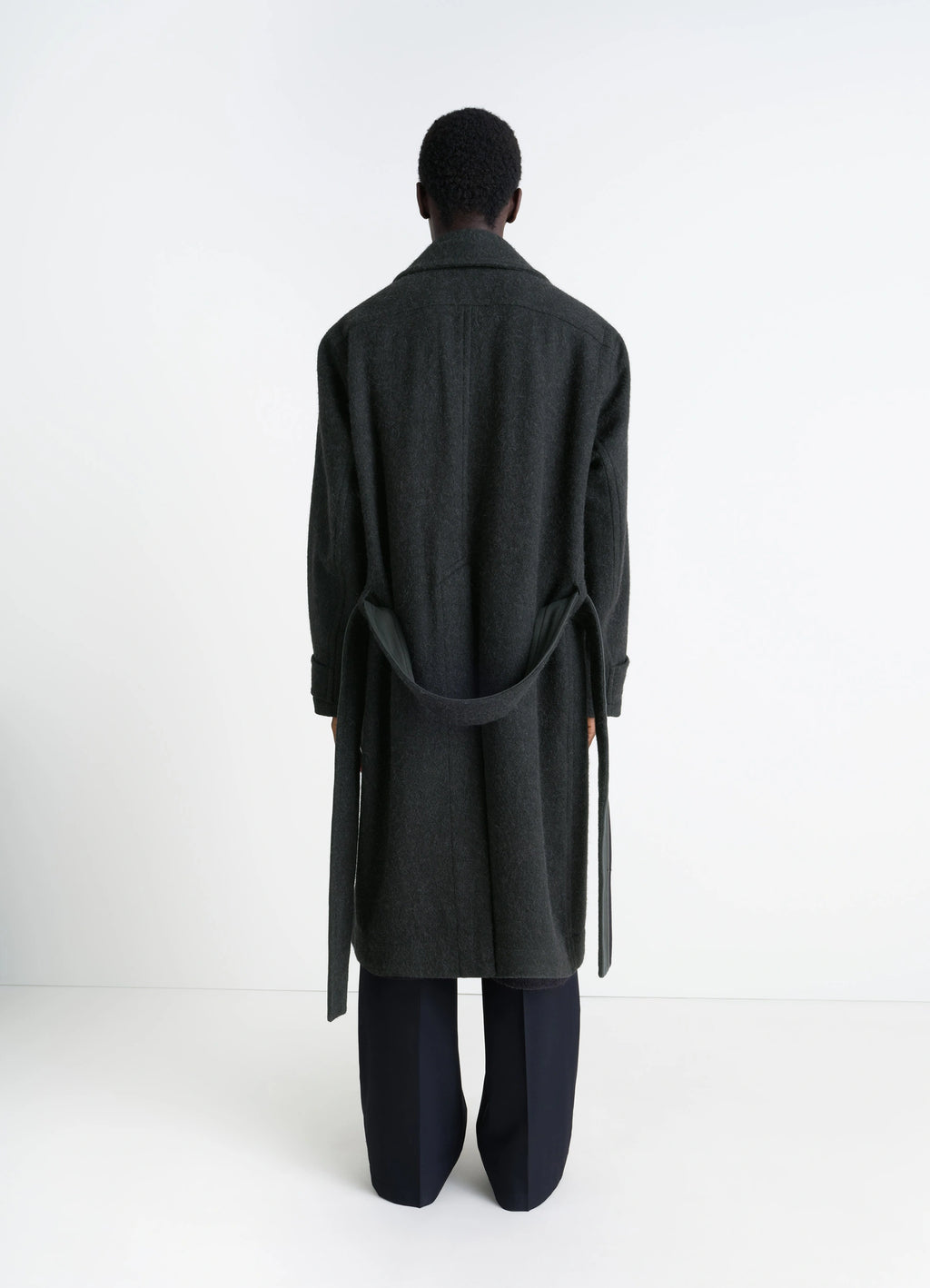 SOFT COAT - Black - Soft Wool Alpaca - Men | LEMAIRE