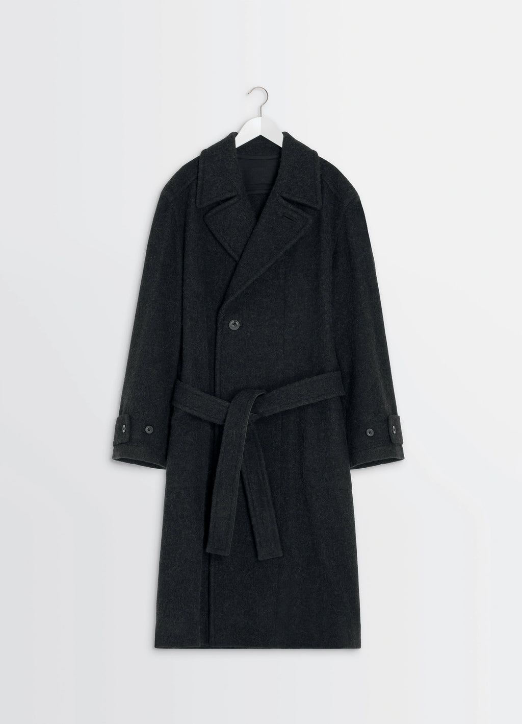 SOFT COAT - Black - Soft Wool Alpaca - Men | LEMAIRE