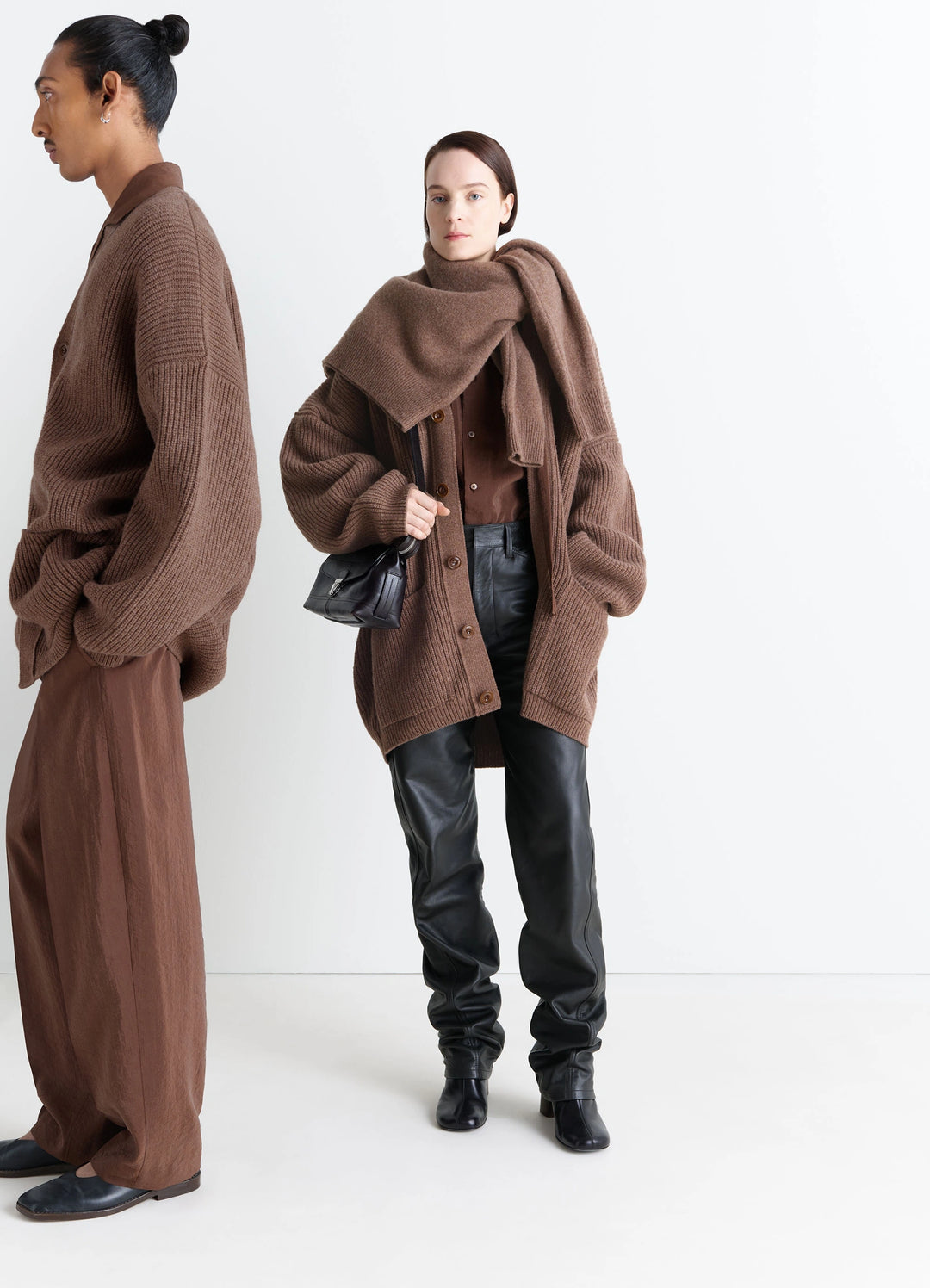 CARDICOAT - Hazelnut Melange - Soft Shetland - Unisex | LEMAIRE