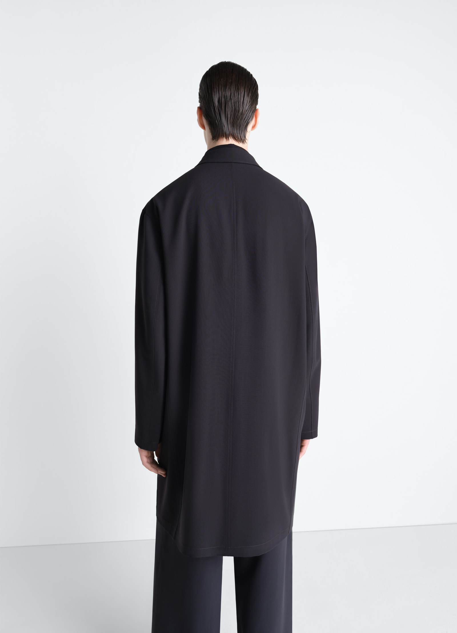 Soft suit coat in wool crepe