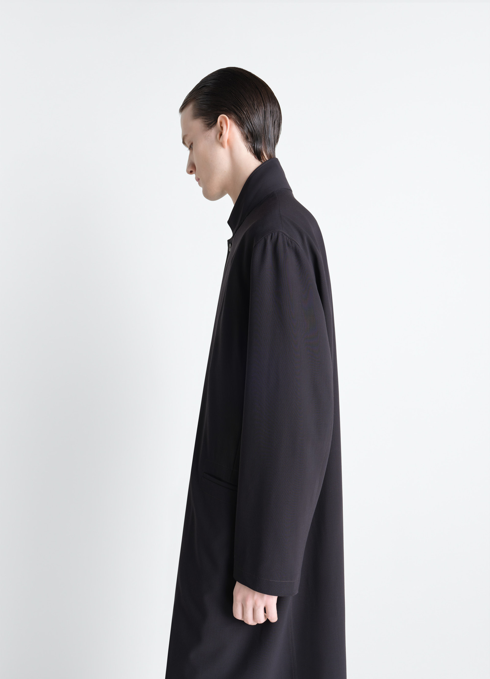 Soft suit coat in wool crepe
