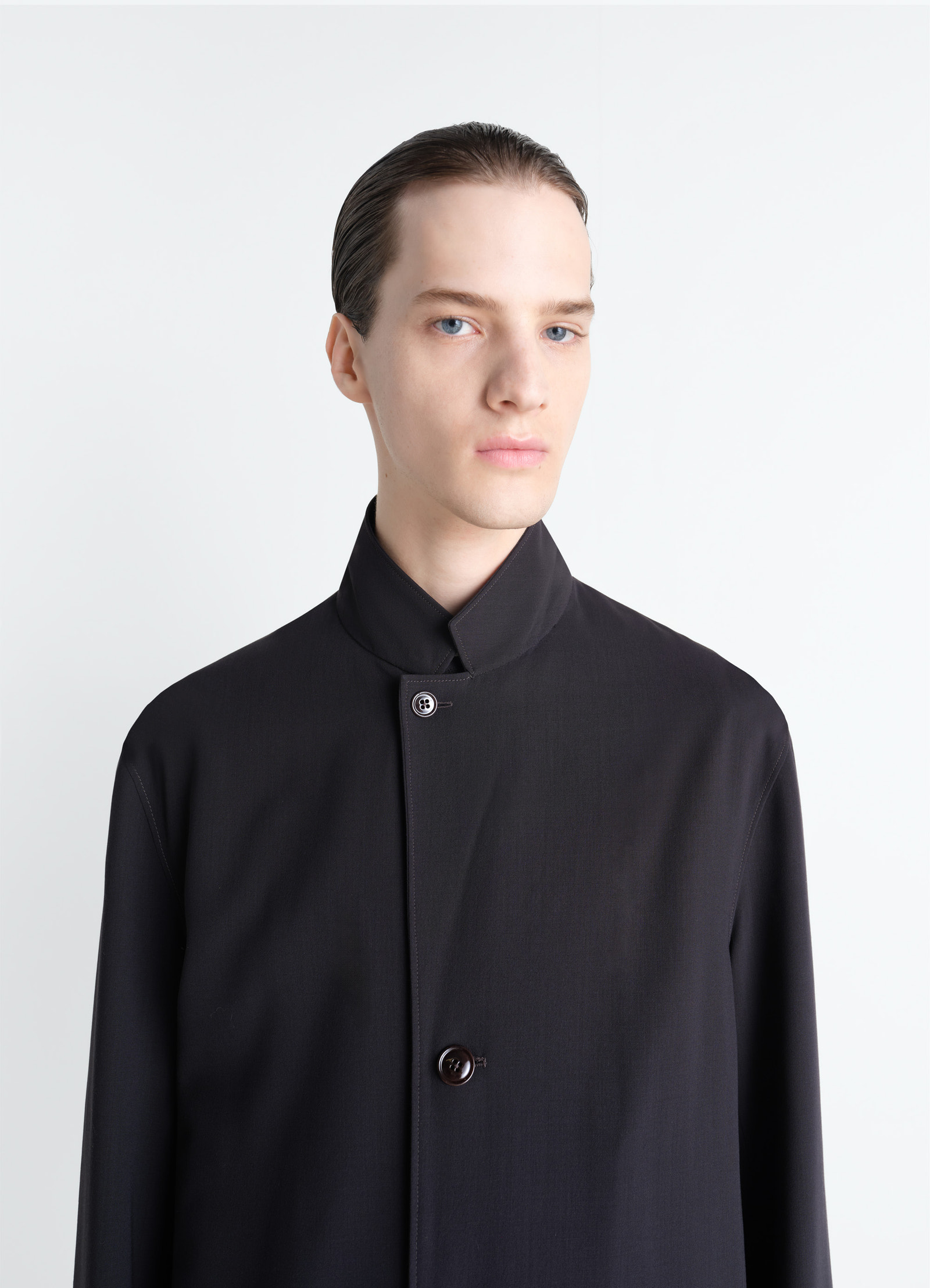 Soft suit coat in wool crepe