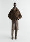 SHORT WRAP COAT IN FELTED WOOL AND ALPACA BLEND