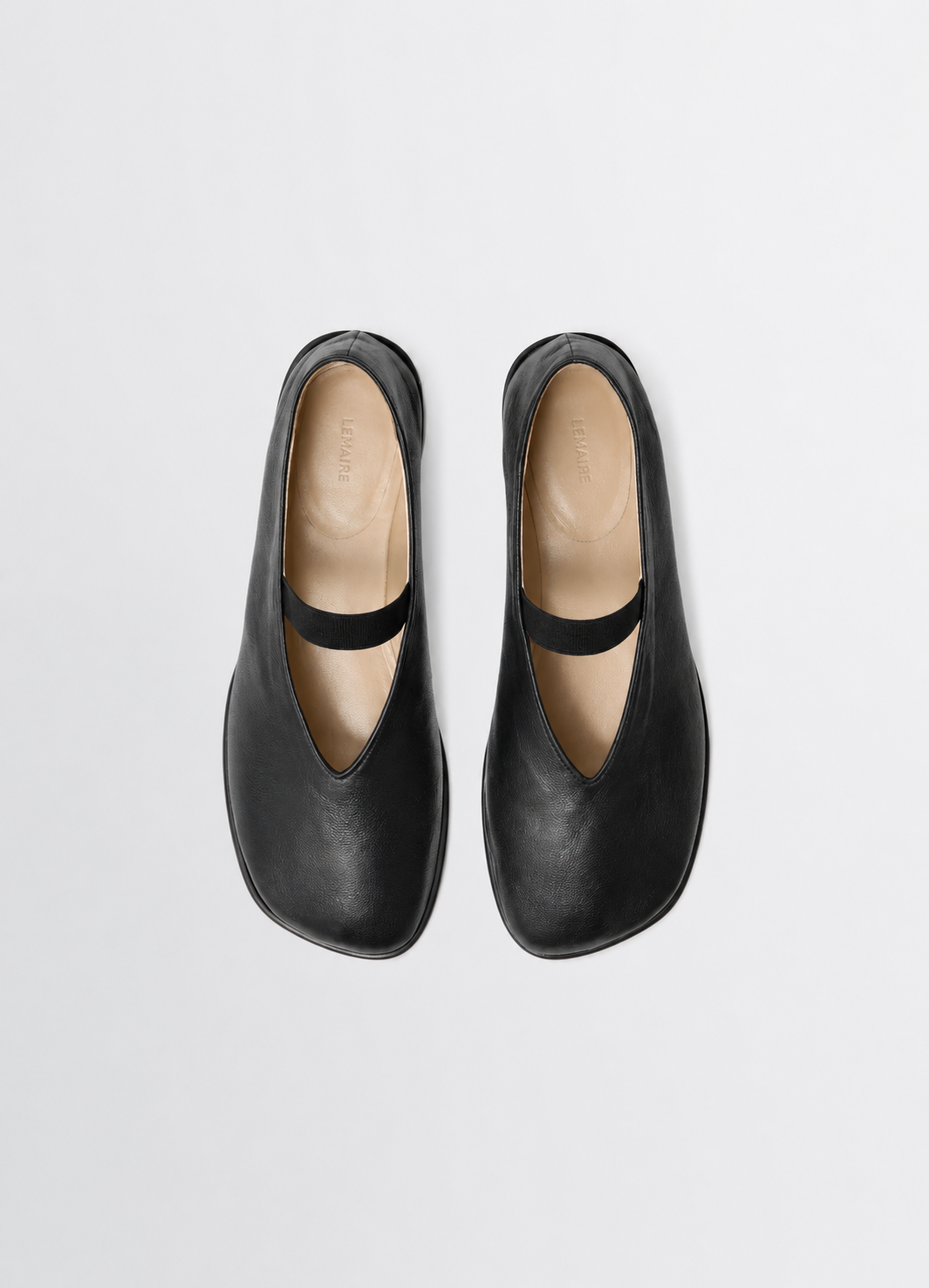 Glove ballerina in leather